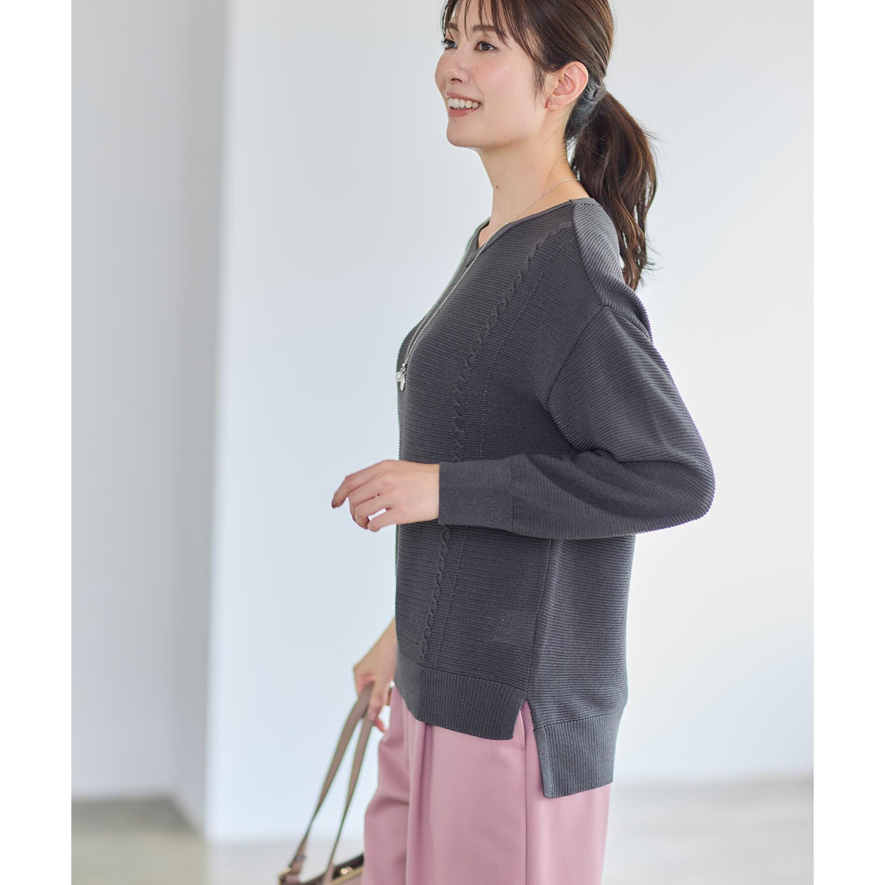 Reflect「【パンツ合わせにぴったり◎】ゆったりオフボディニット」|ニット・セーター|