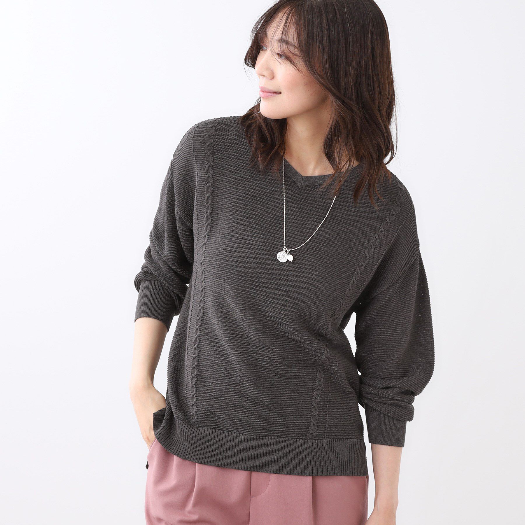 Reflect「【パンツ合わせにぴったり◎】ゆったりオフボディニット」|ニット・セーター|