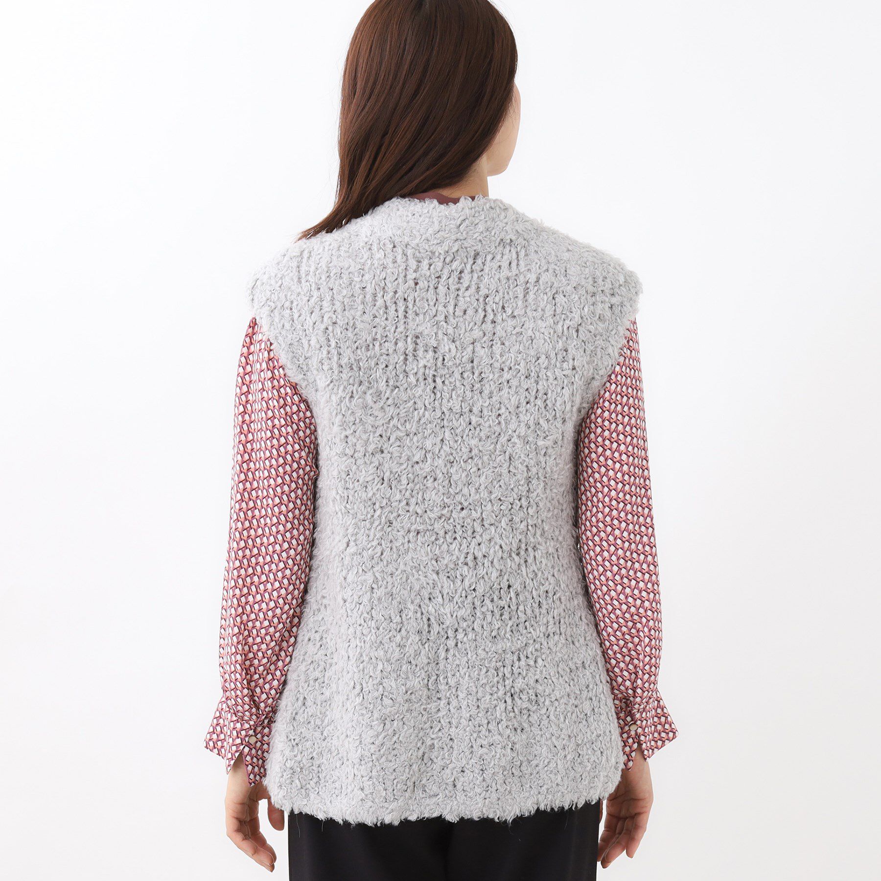 Reflect「【秋映え／ふんわり軽い／ゆったりシルエット】ファンシーヤーンベスト」|ベスト・ジレ|