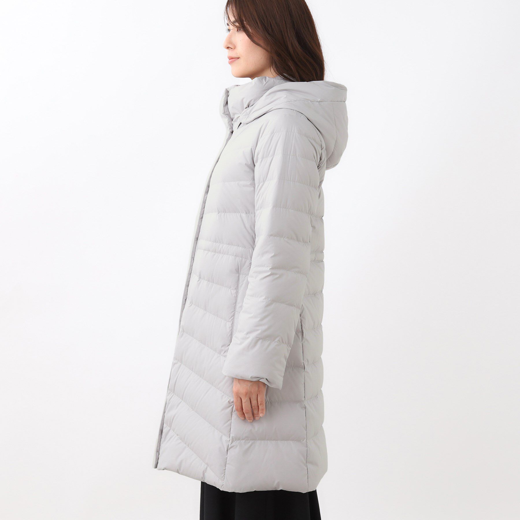 Reflect「【定番人気／ウエスト調整可】フーデッドロングダウンコート」|ダウン|