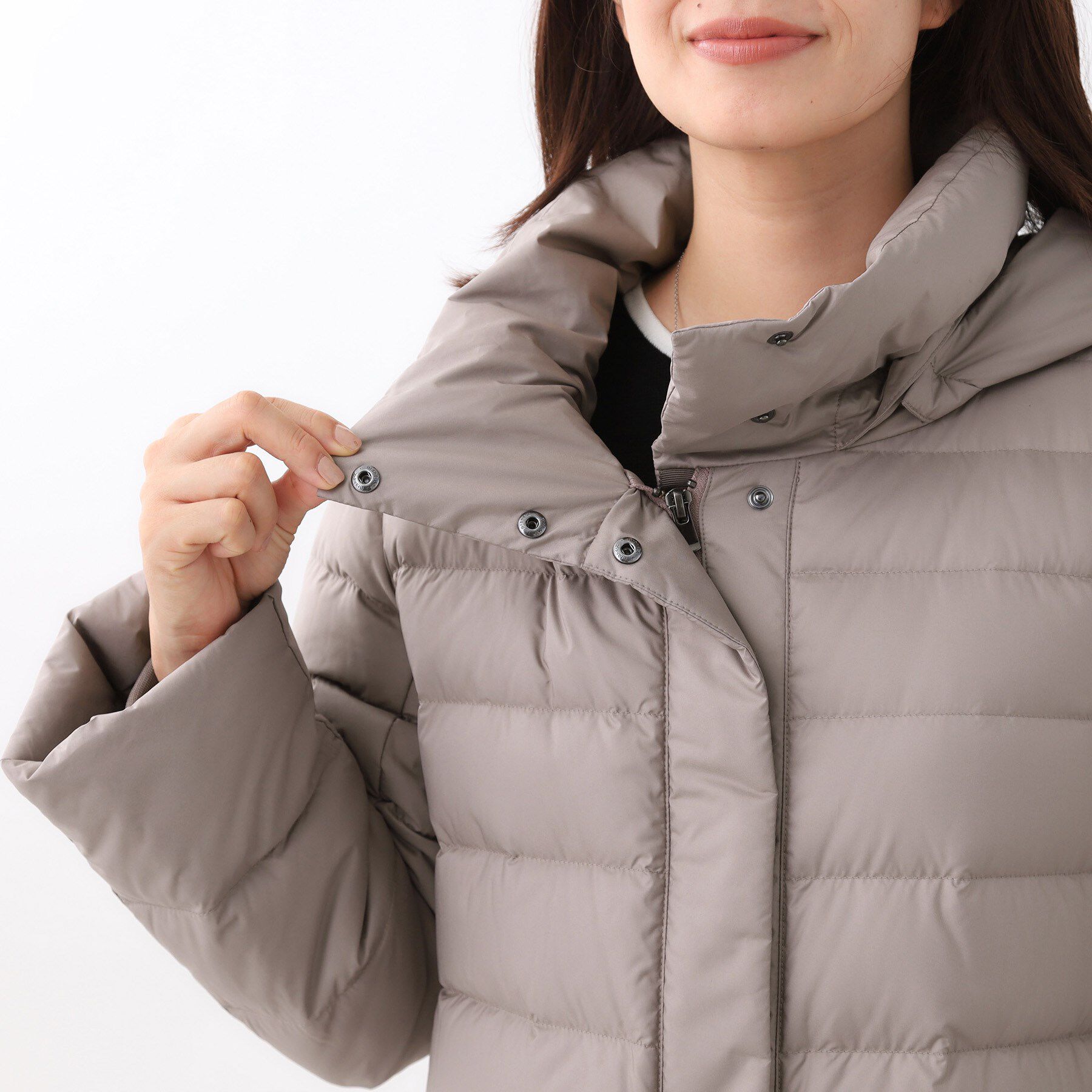 Reflect「【定番人気】フーデッドミドルダウンコート」|ダウン|