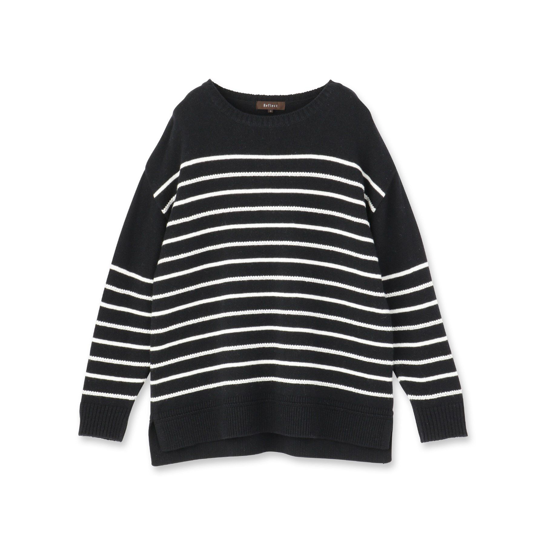 Reflect「【ゆったり着られる◎】ボートネックボーダーニット」|ニット・セーター|