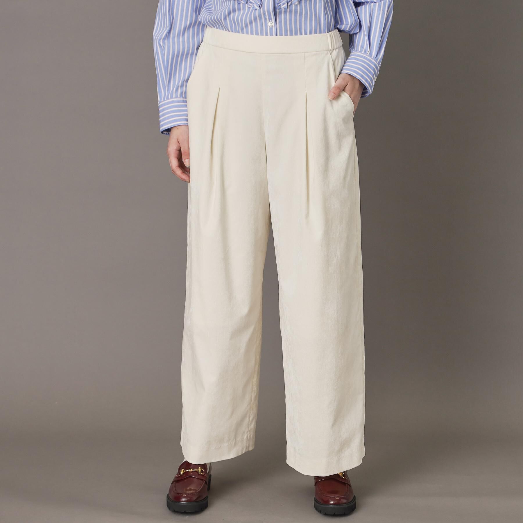 DRESSTERIOR「ソフト別珍イージーパンツ」|その他|アイボリー(004)