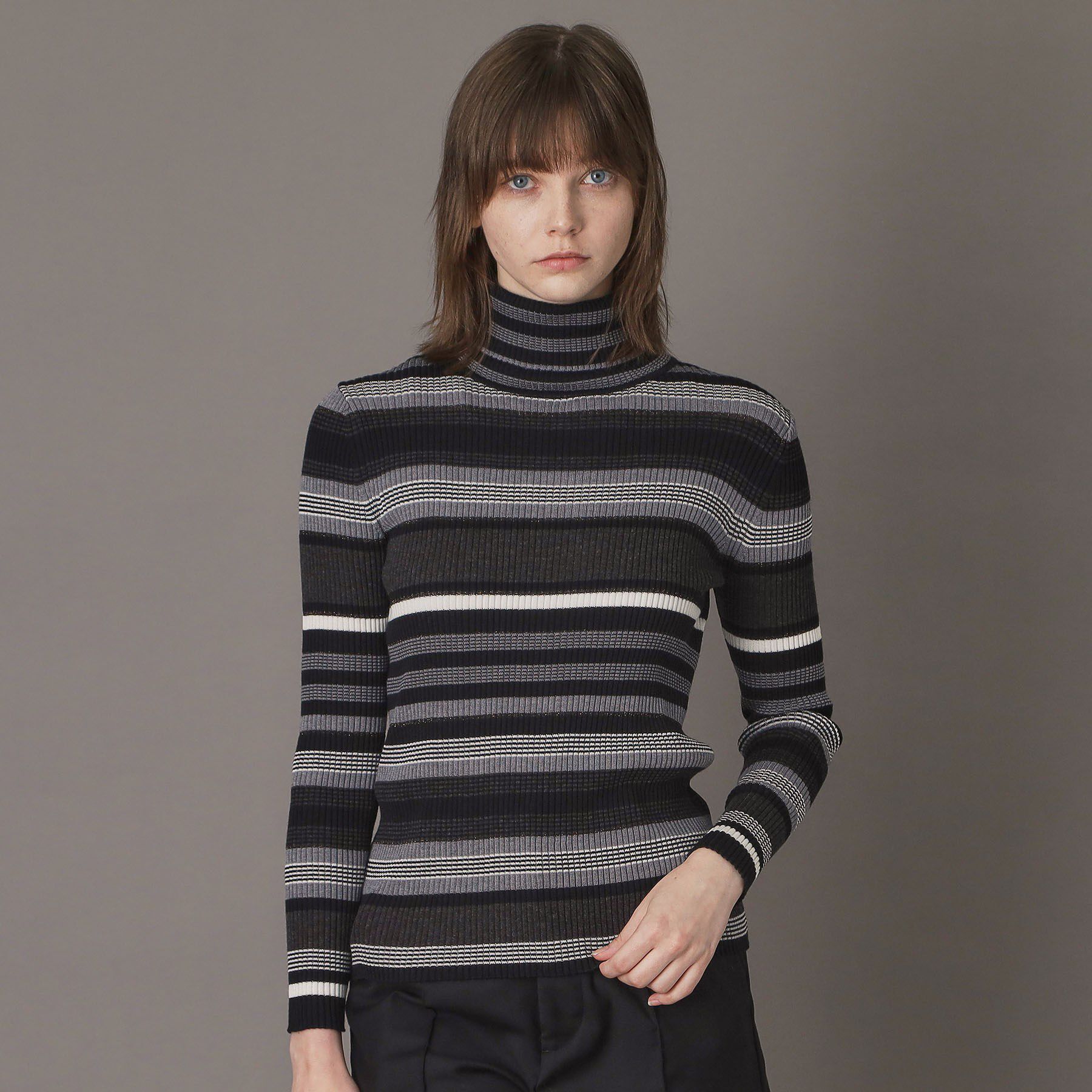 DRESSTERIOR「【CLASSY.12月号掲載】シルクブレンドメリノウールリブプルオーバー」|ニット・セーター|