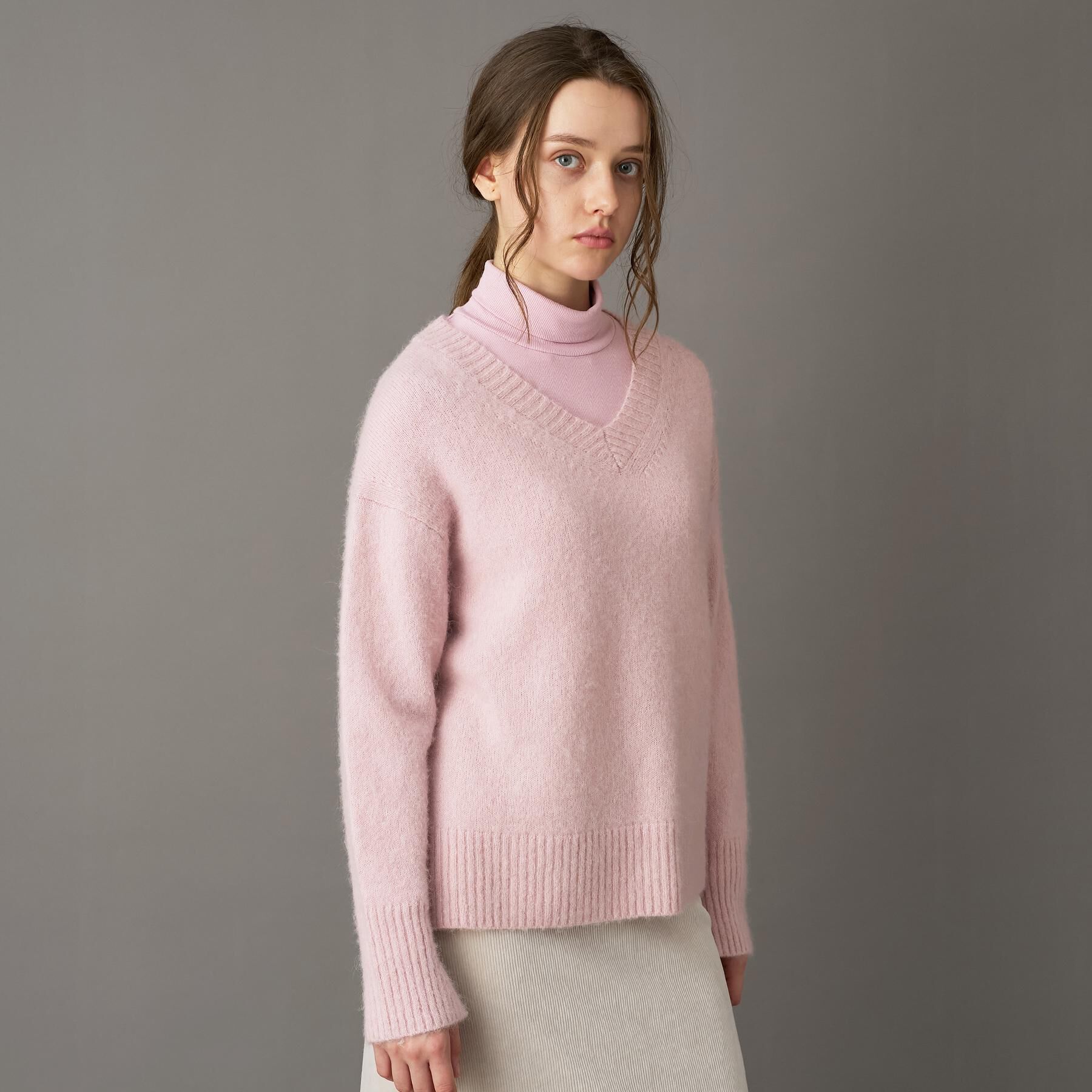 DRESSTERIOR「【CLASSY.12月号掲載】アルパカブレンドVネックニット」|ニット・セーター|