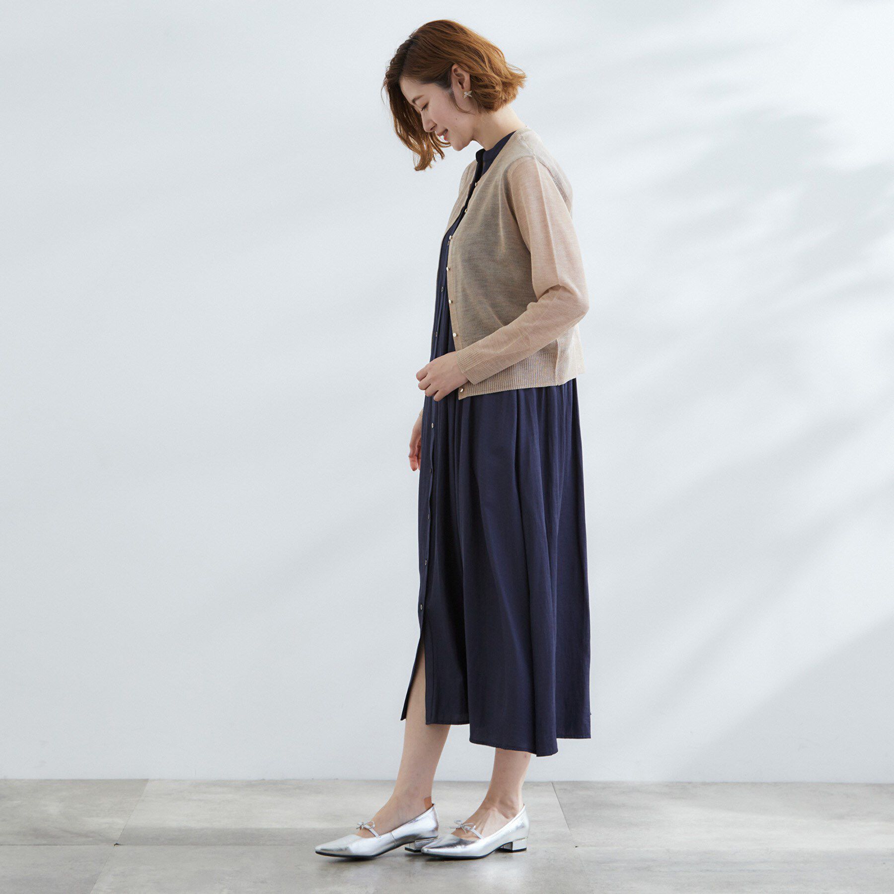 grove「【雑誌掲載】洗えるシアーカーディガン」|カーディガン|