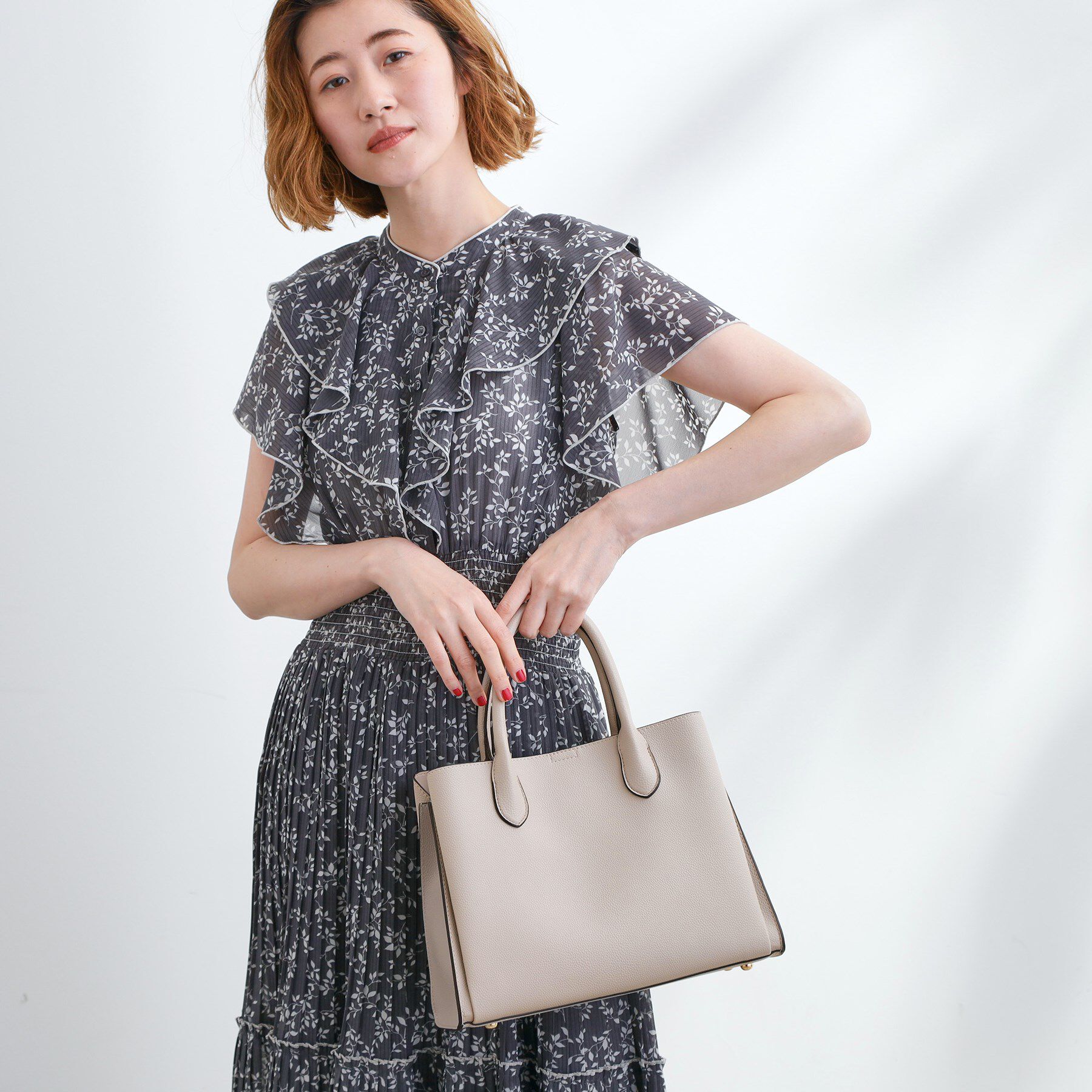 grove「【人間工学】中仕切りバイカラー2WAYトート」|トートバッグ|