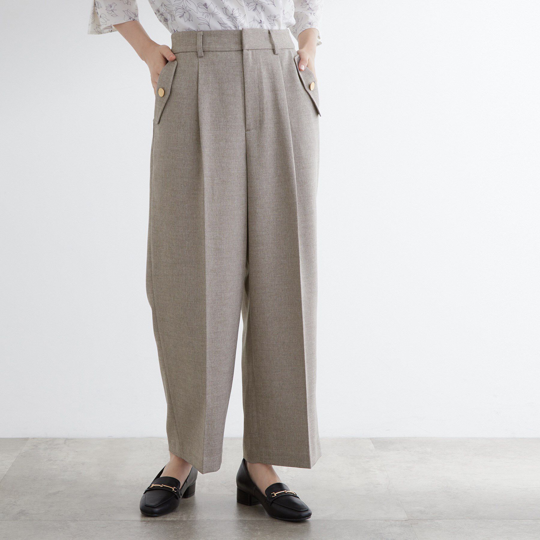 grove「【洗える】着回し優秀！フラップポケットワイドパンツ」|その他|