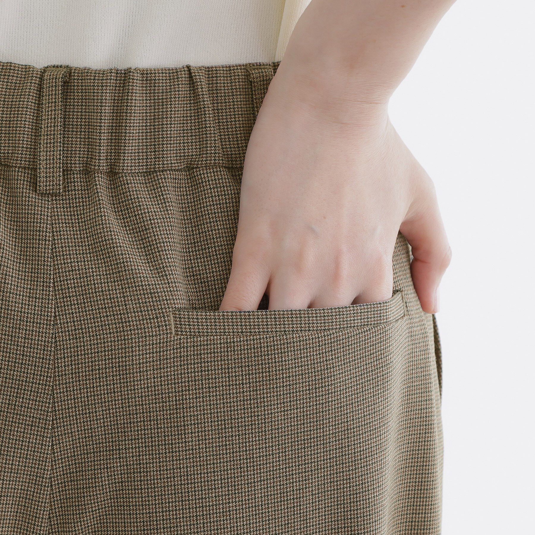 grove「【洗える】毎日履きたいチェックワイドパンツ」|その他|