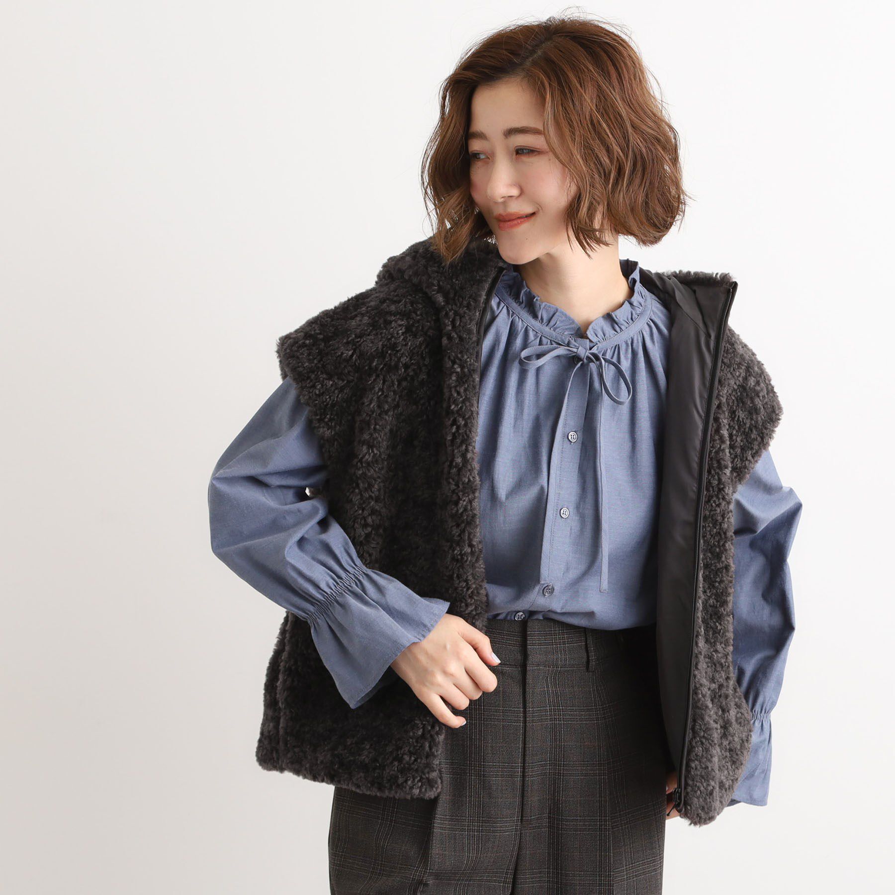 grove「【名品アウター/3WAY・はっ水】ボアライナー付マウンテンパーカ」|ブルゾン・スタジャン|