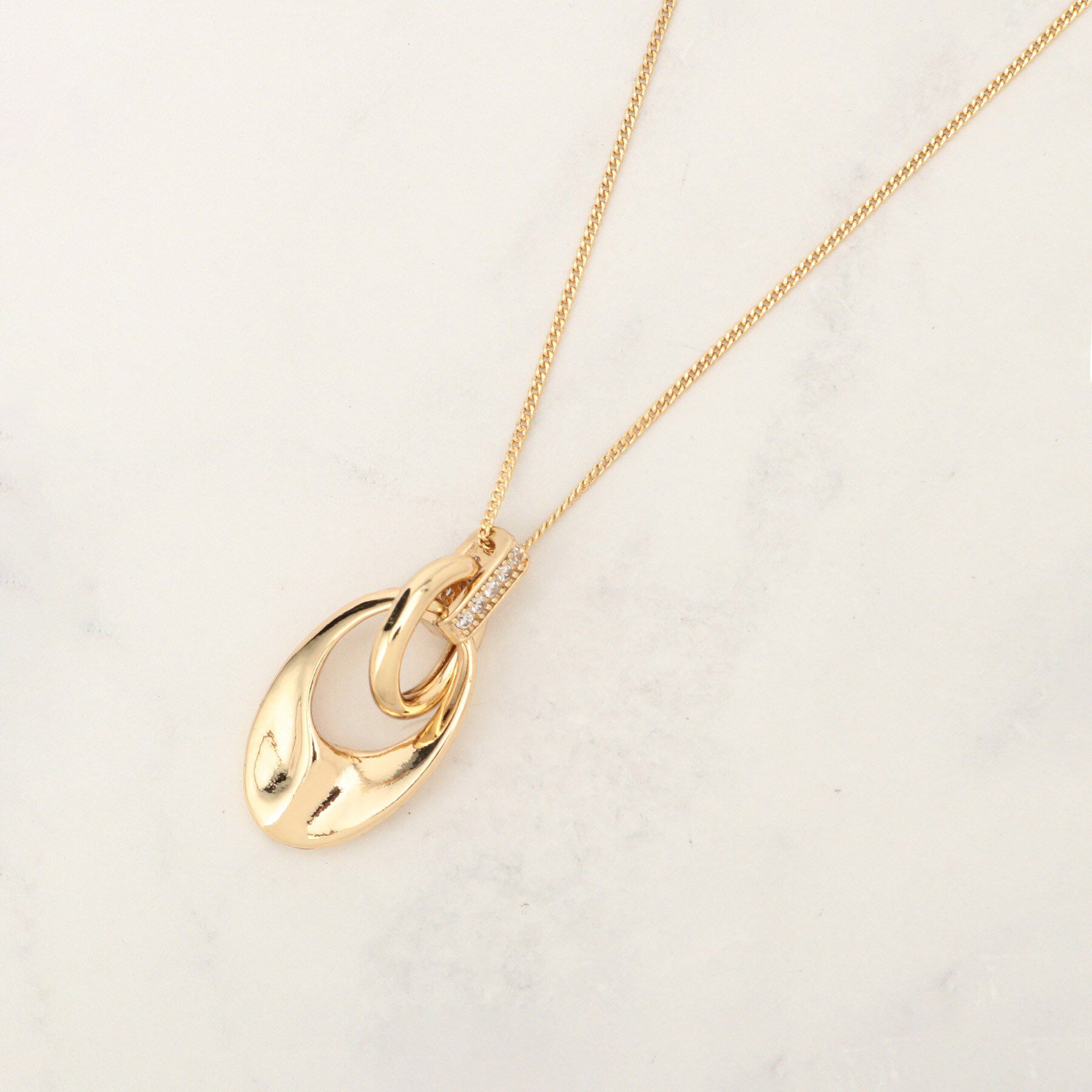 grove「ニュアンスメタルビジューネックレス」|ネックレス|ゴールド(007)