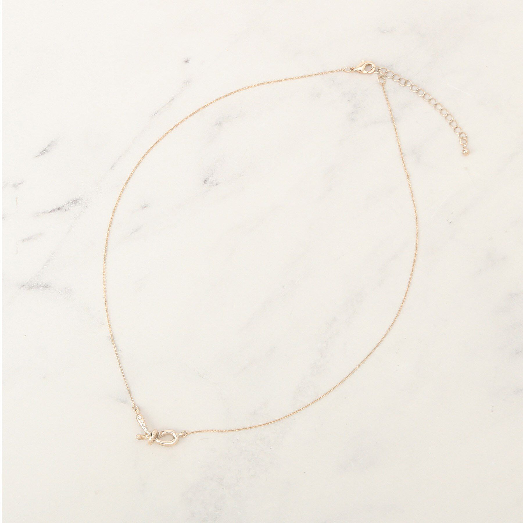 grove「ノットビジューショートネックレス」|ネックレス|