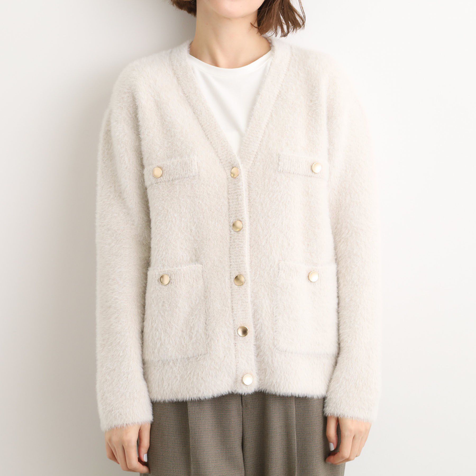 grove「軽やかフェザーで魅せる、クラシカルな主役カーディガン」|カーディガン|