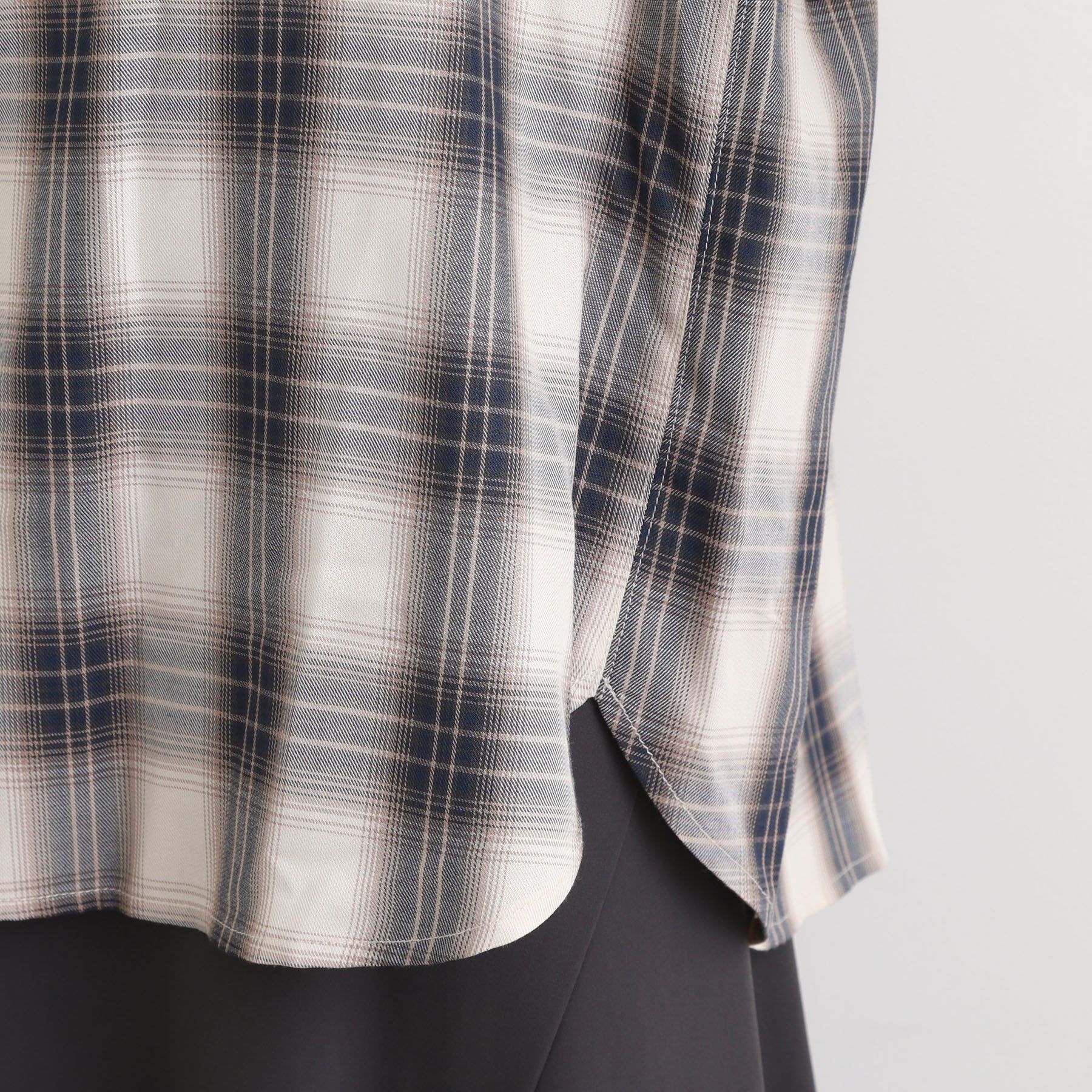 grove「今の季節にちょうどいい　オンブレーチェックシャツ」|シャツ・ブラウス|