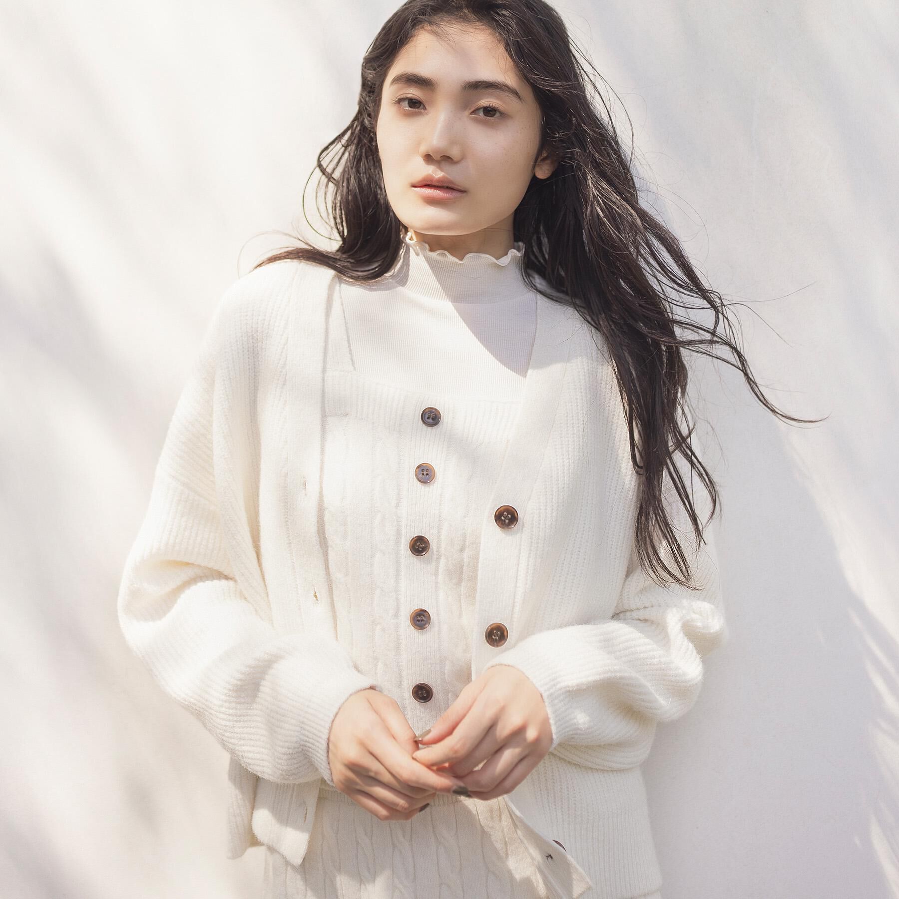 grove「【SETITEM】オーバーサイズ畔カーディガン」|カーディガン|
