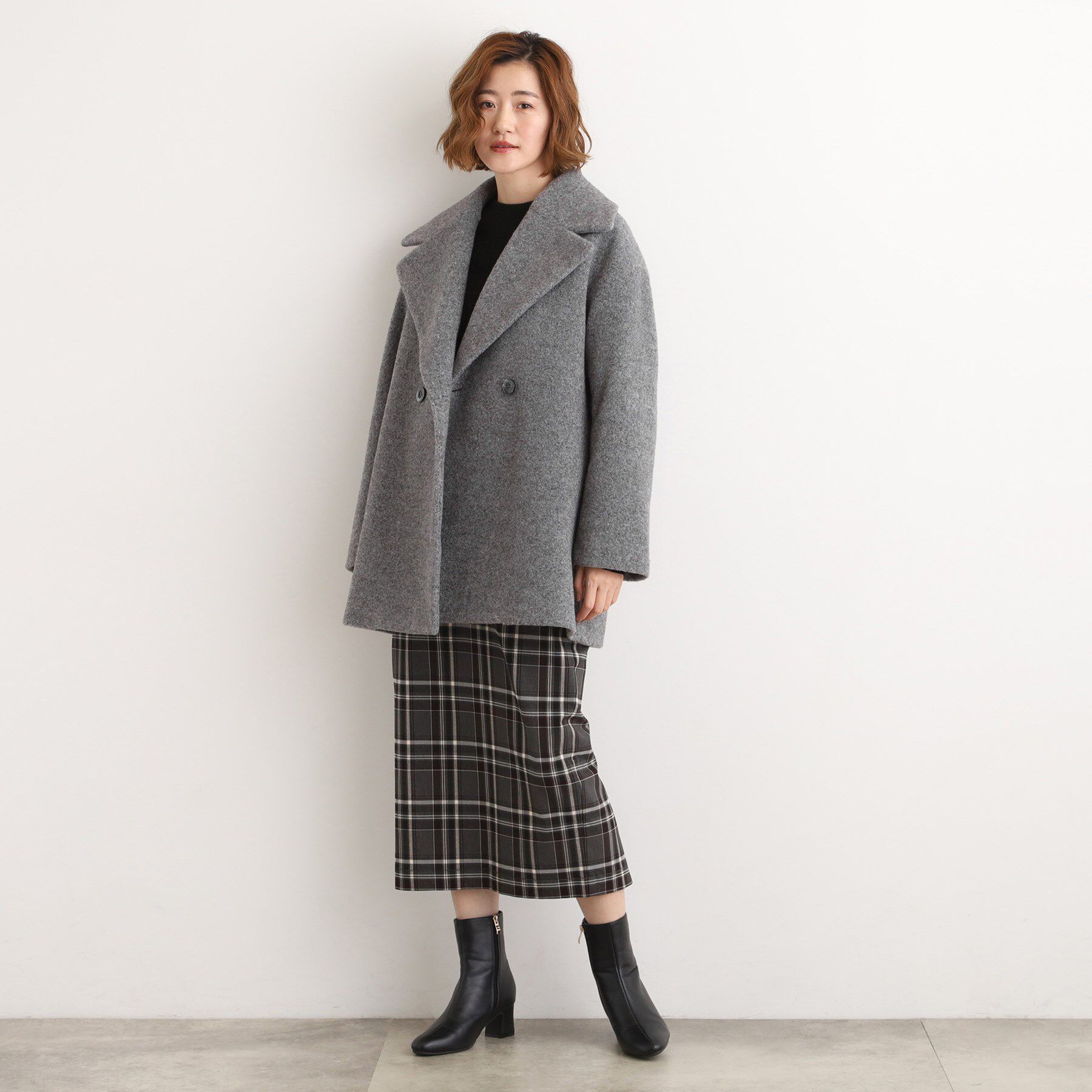 grove「ふんわりまとう、オーバーサイズテーラーコート」|チェスターコート|