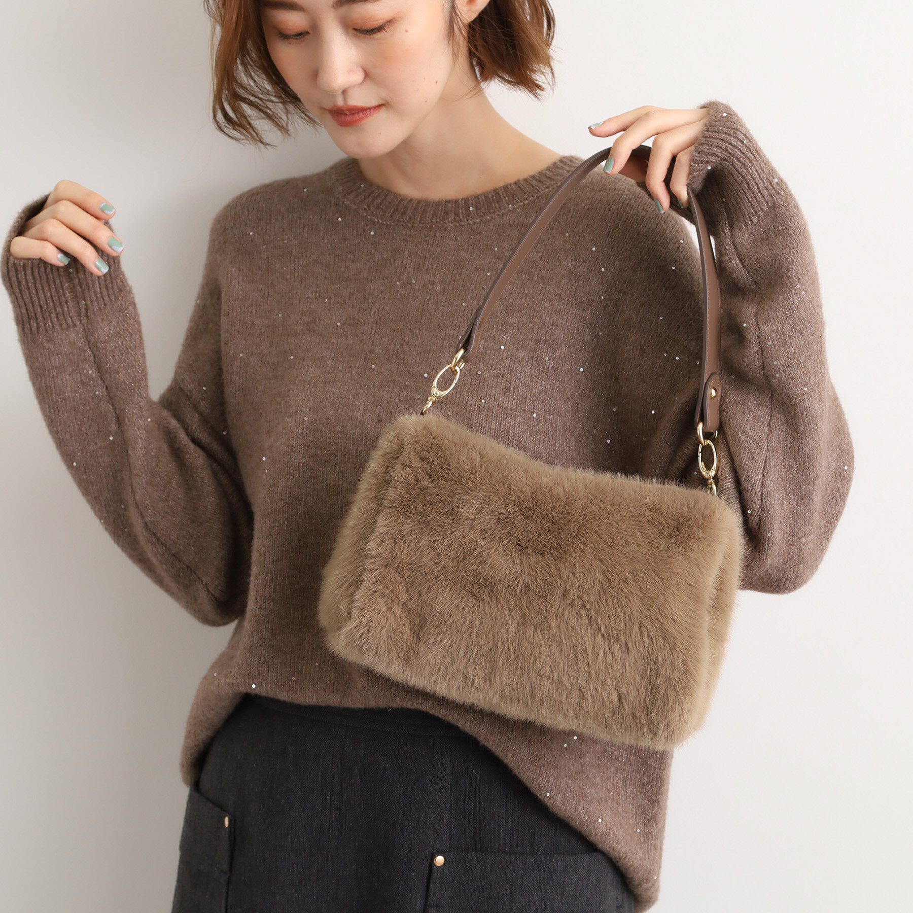 grove「エコファーダブルショルダー」|ショルダー・メッセンジャー|キャメル(041)