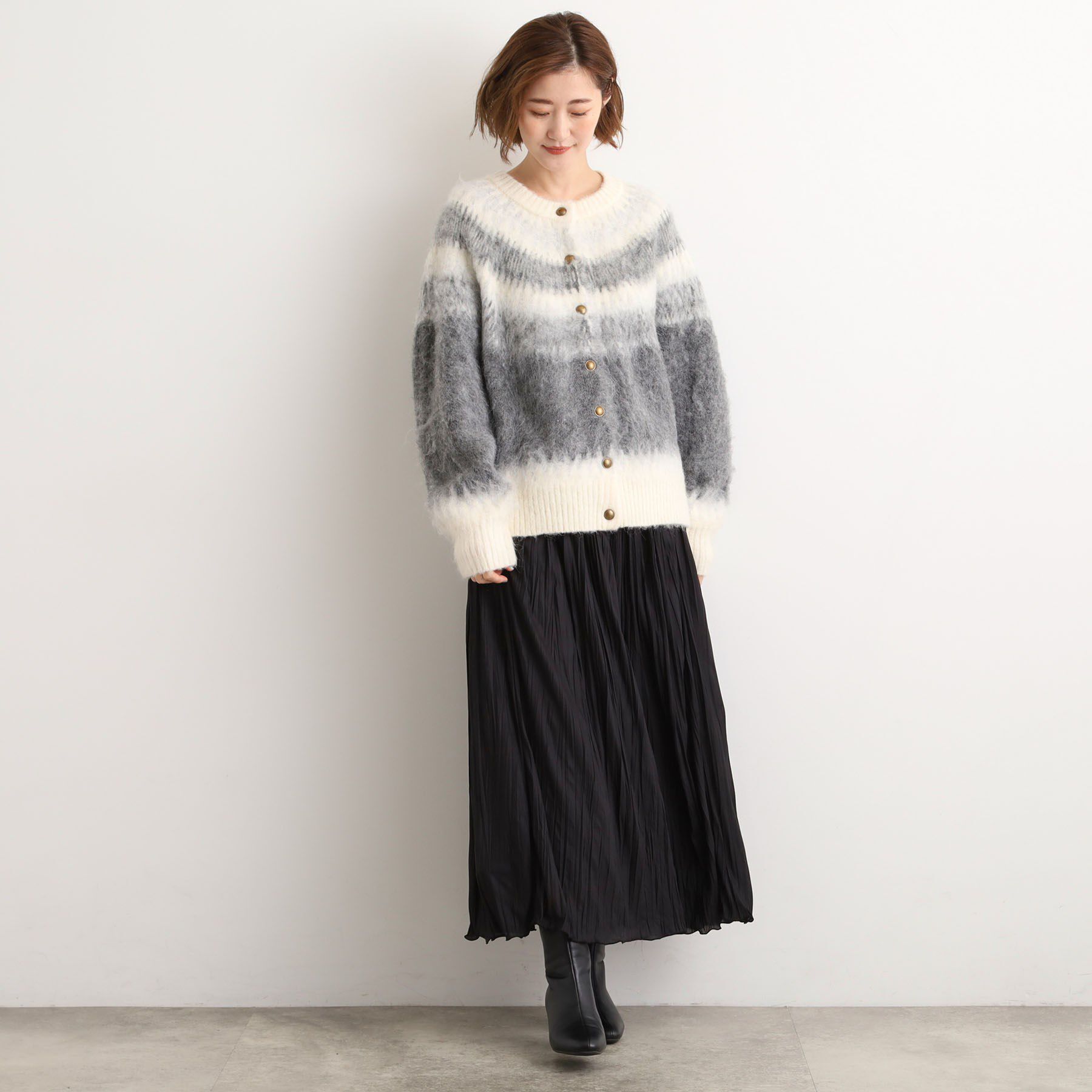 grove「求心柄ジャカードニットカーディガン」|カーディガン|