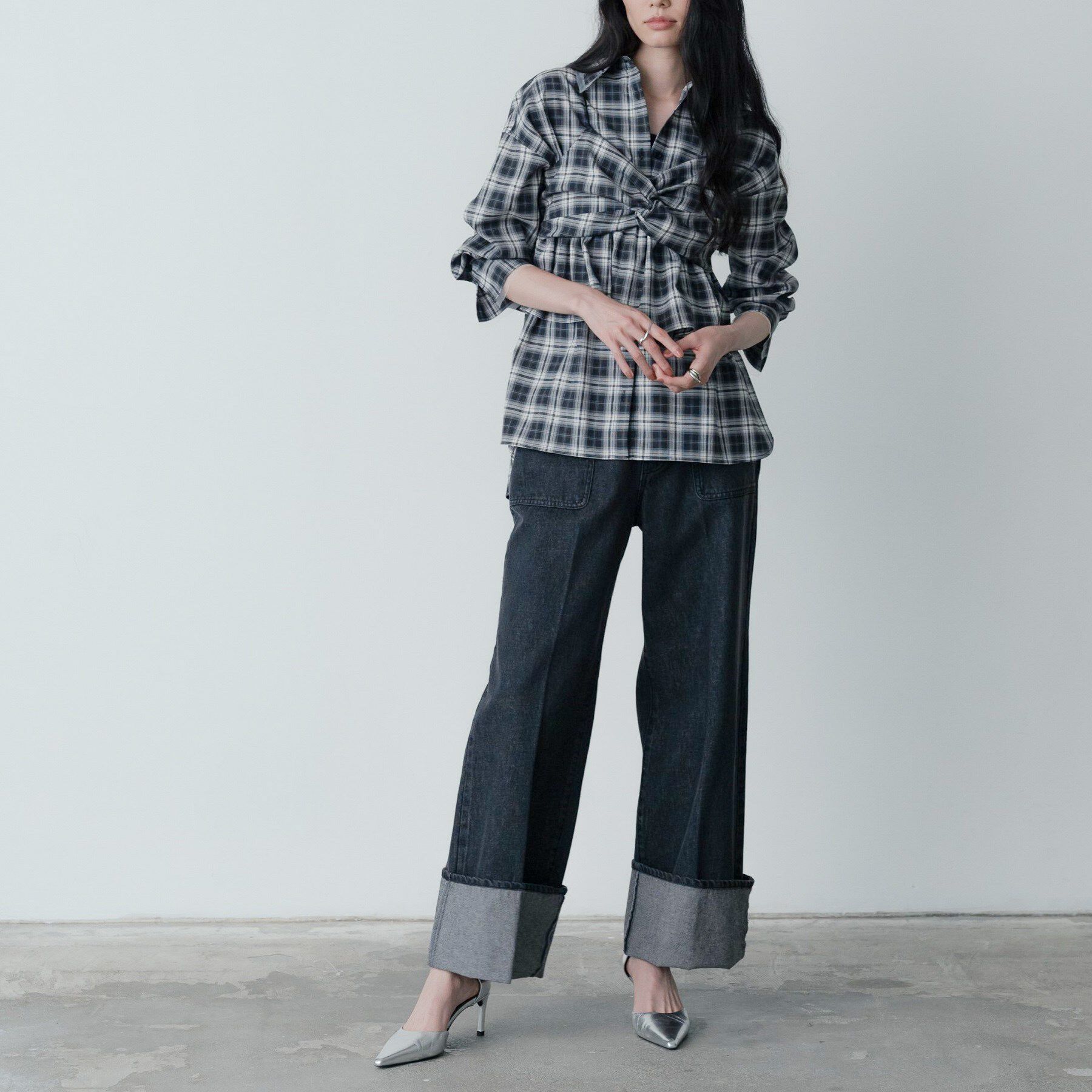 GALLEST「オンブレチェックビスチェ」|キャミソール|