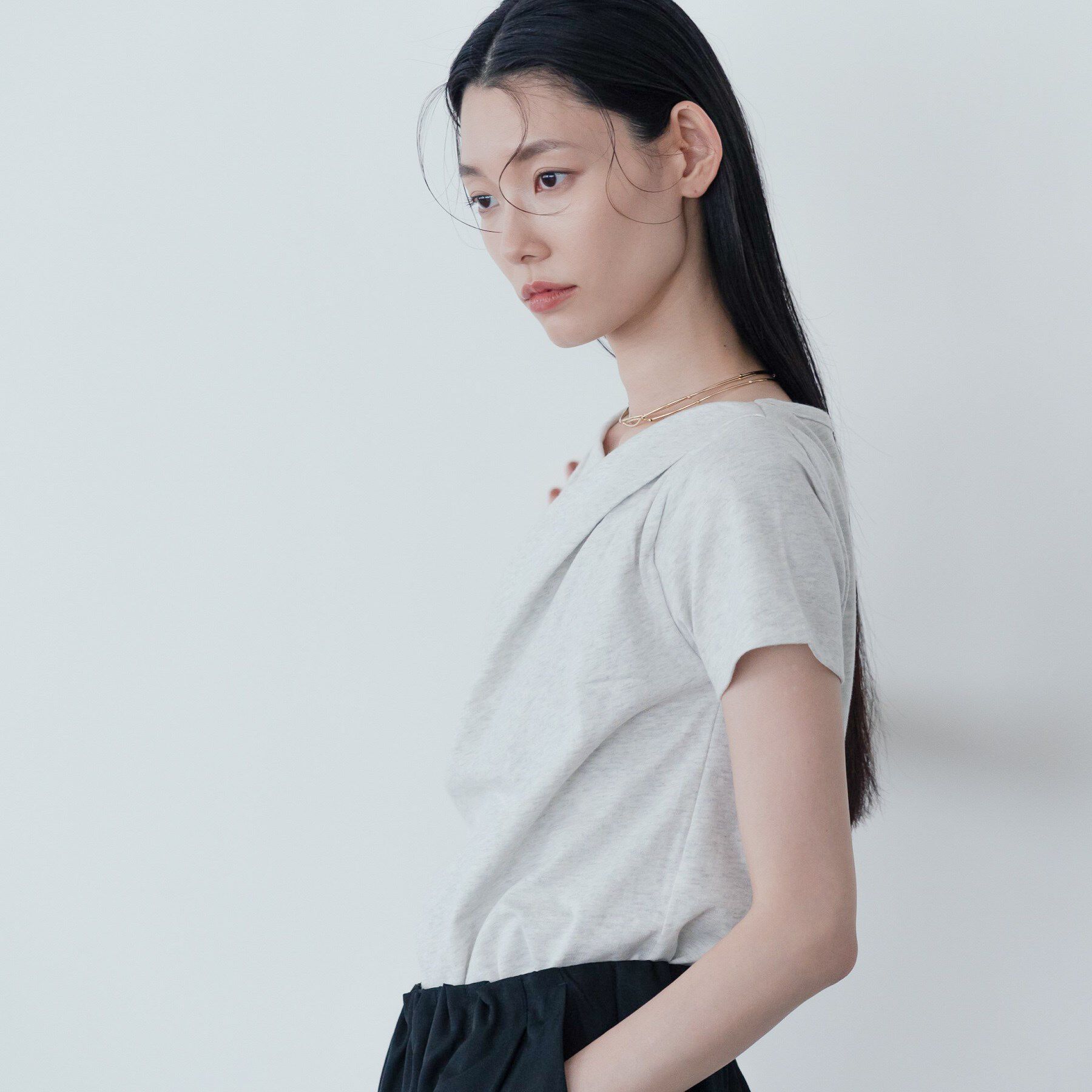 GALLEST「ドレープクロップドカットソー」|Tシャツ・カットソー|