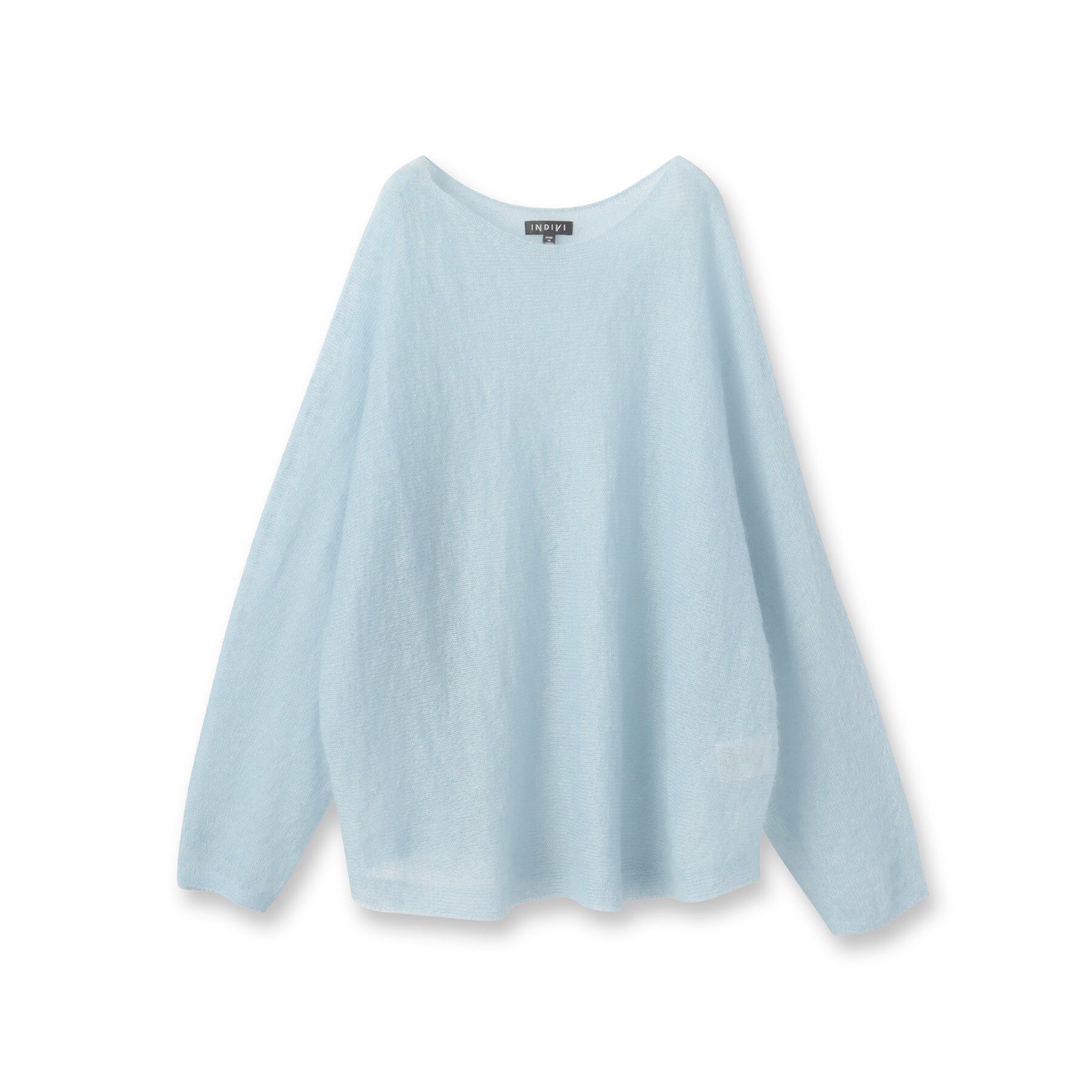 INDIVI「【キッドモヘヤ素材】ラウンドヘムニット」|ニット・セーター|