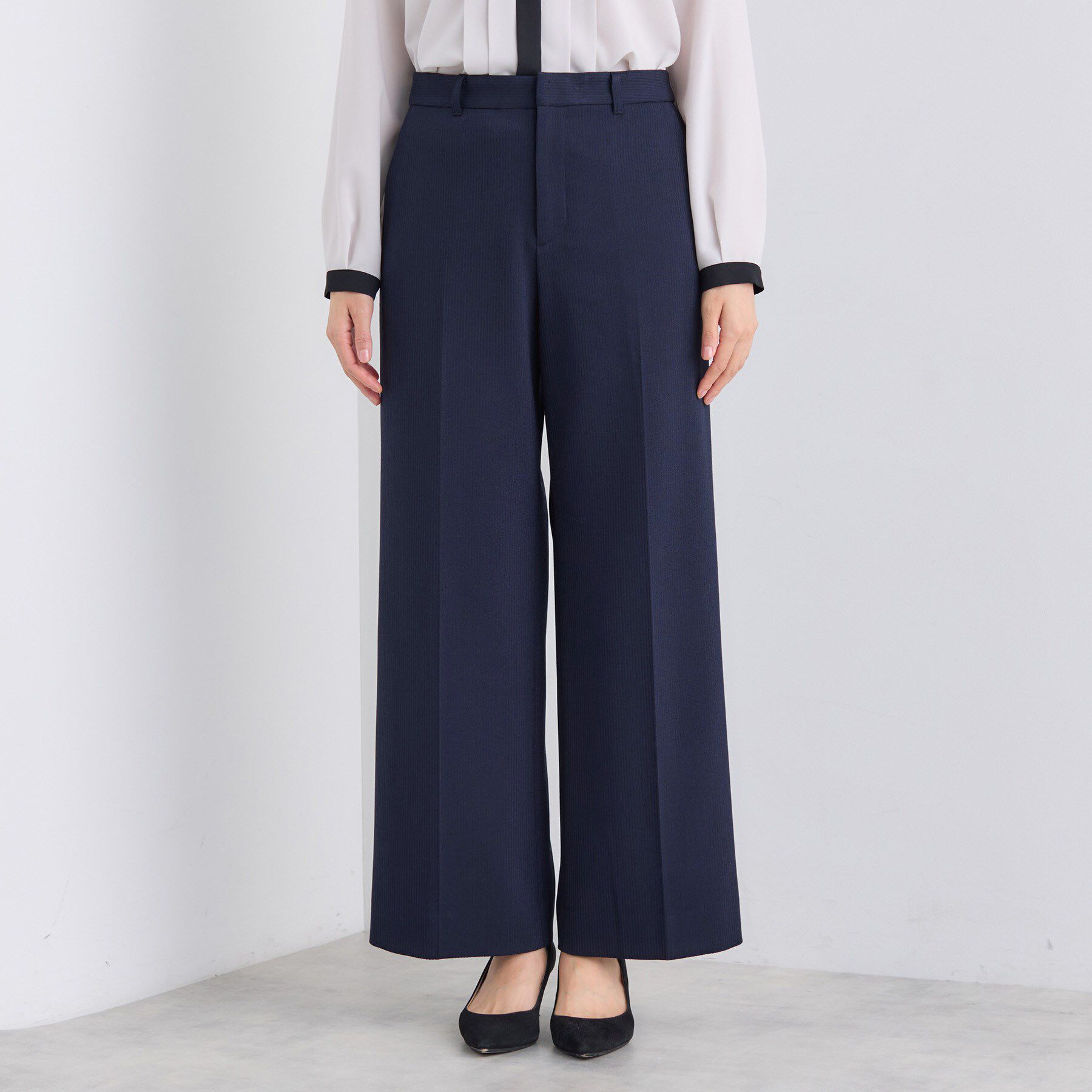 INDIVI「【日本製／通勤スーツ】プレシャスドビー ワイドパンツ」|スーツ|