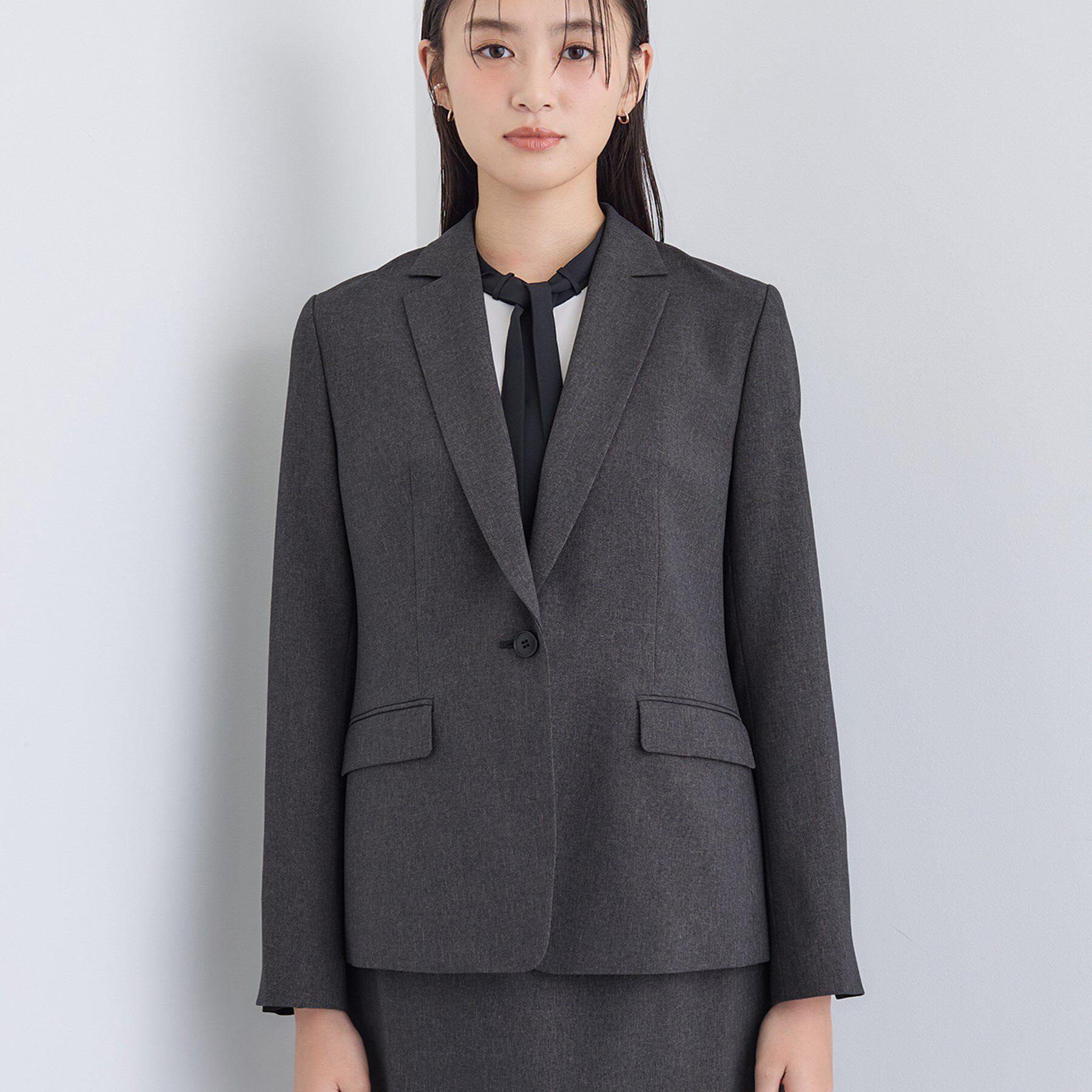 INDIVI「【洗える／通勤／スーツ】メランジストレッチ テーラージャケット」|スーツ|