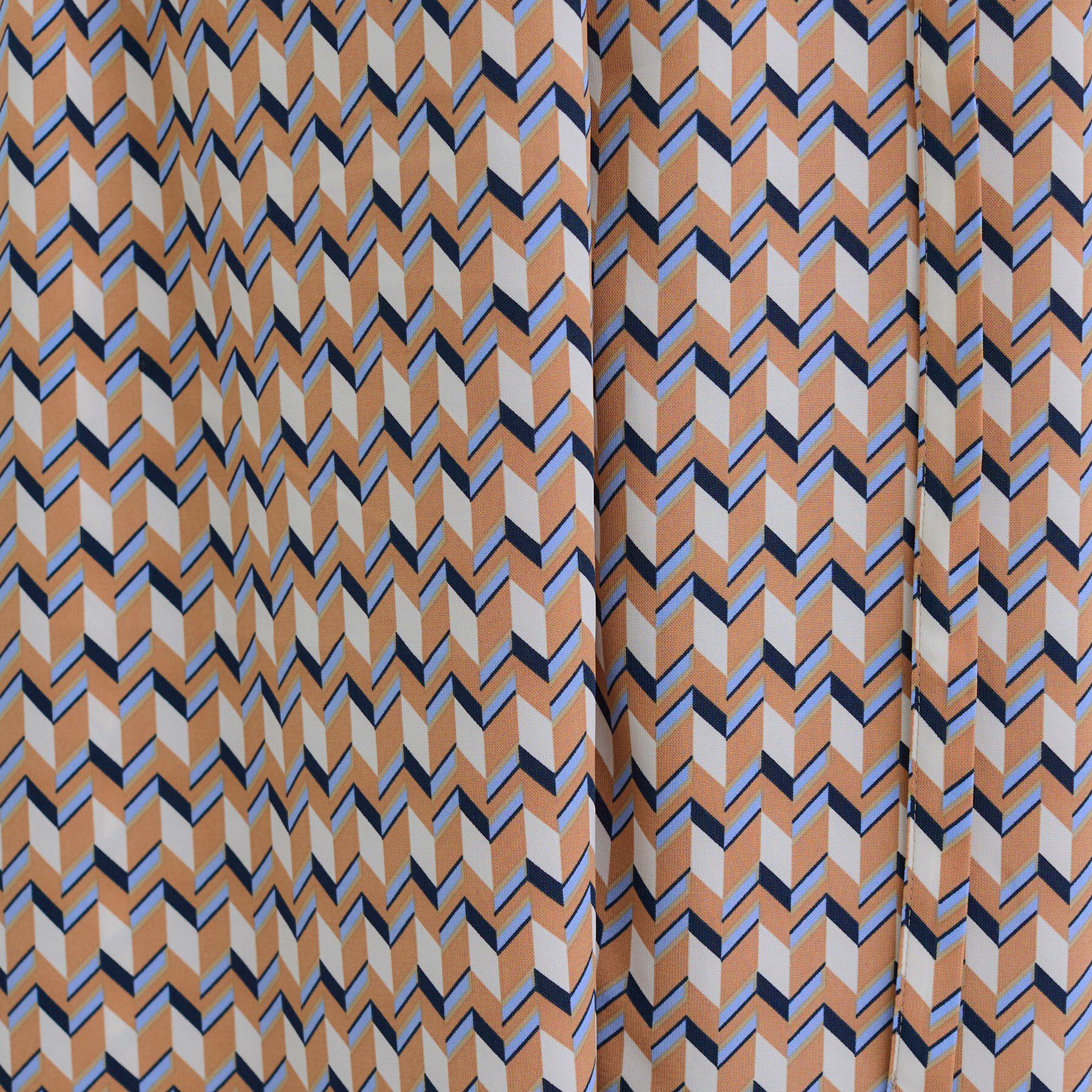 INDIVI「【洗える／オリジナル柄】ジオメプリント フレアワンピース」|ワンピース|