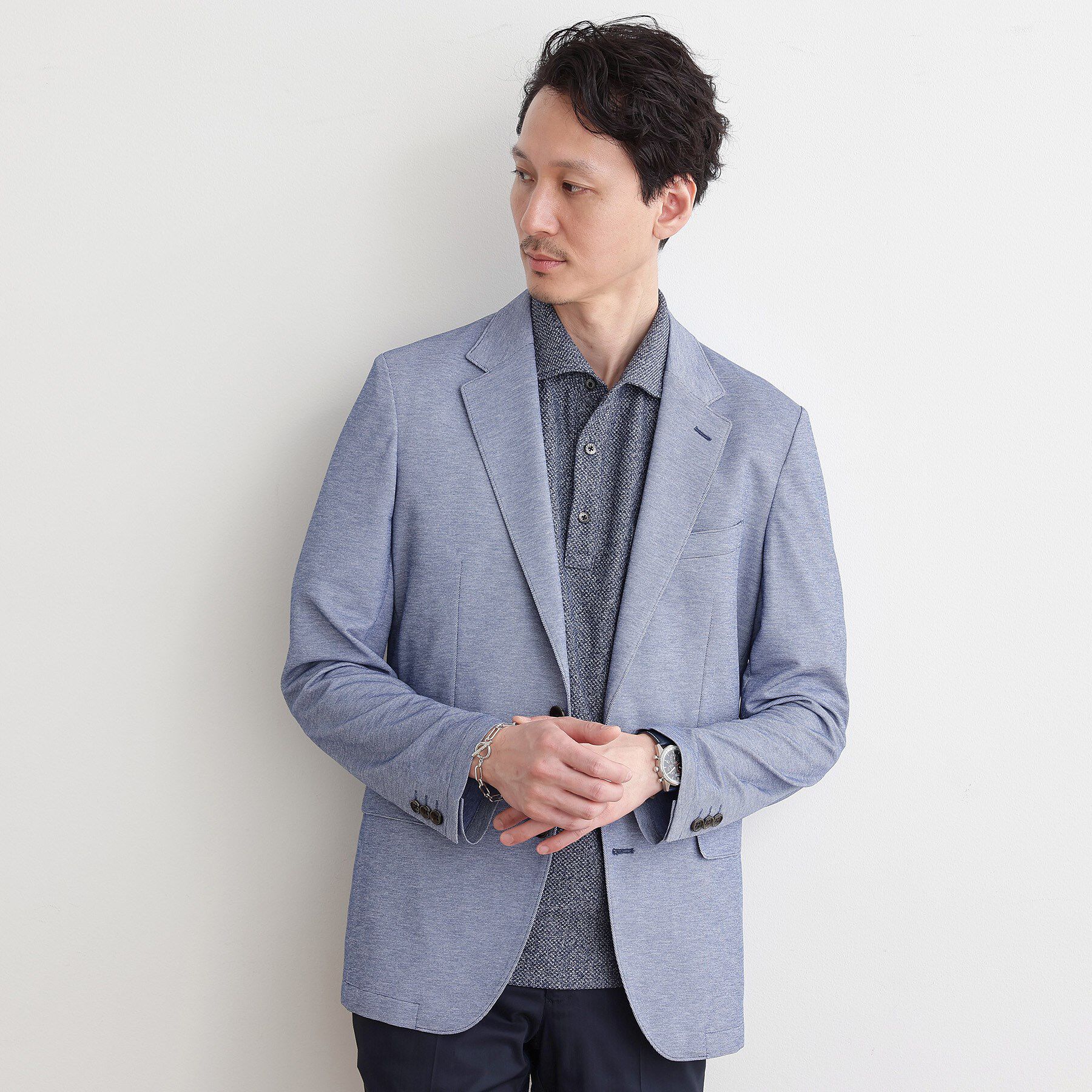 TAKEO KIKUCHI「ドライカノコ ジャケット」|テーラードジャケット|ブルー(092)