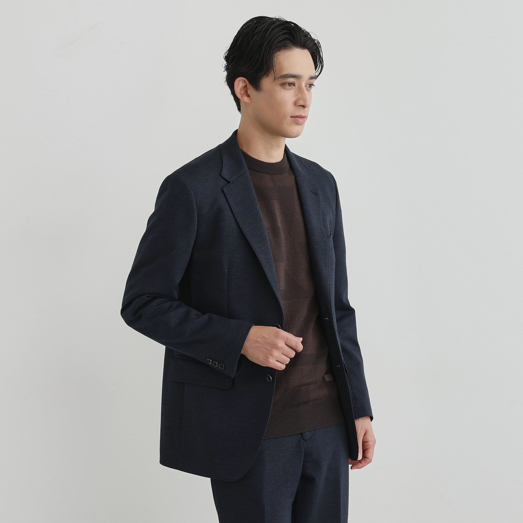 TAKEO KIKUCHI「【None Of Stress】アクティブジャージ 千鳥 ジャケット」|テーラードジャケット|