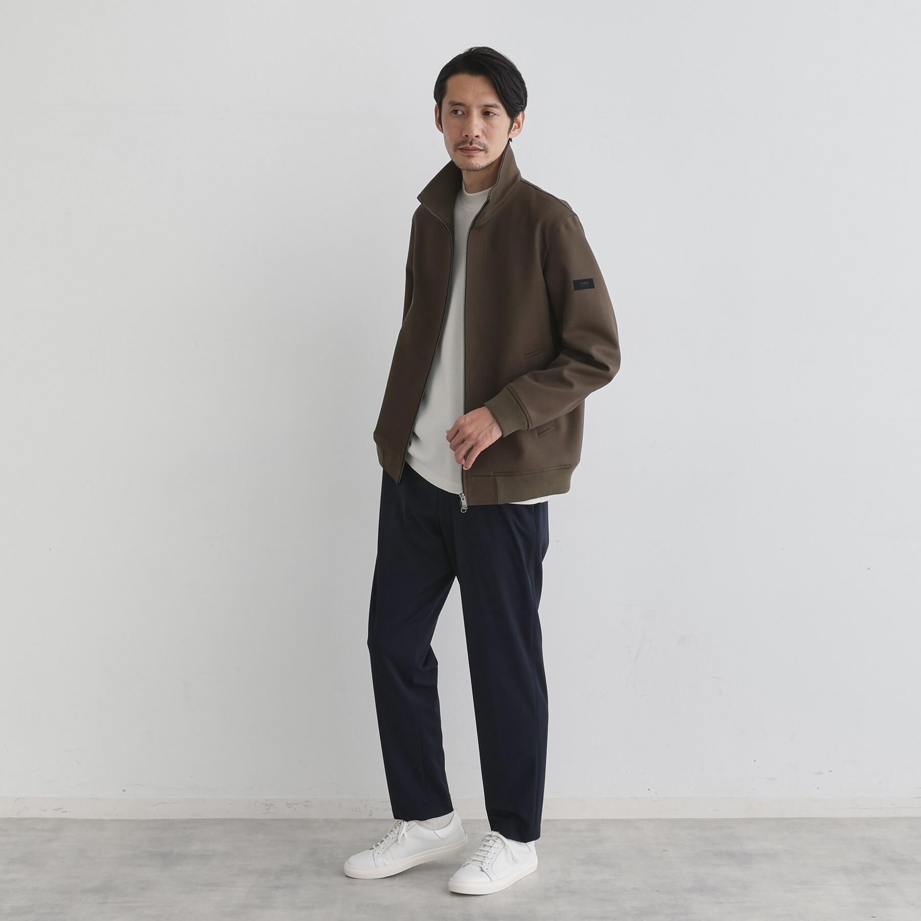 TAKEO KIKUCHI「【JUST ONE LAYER】ダウンファブリック ジップアップ リブ ブルゾン」|ブルゾン・スタジャン|