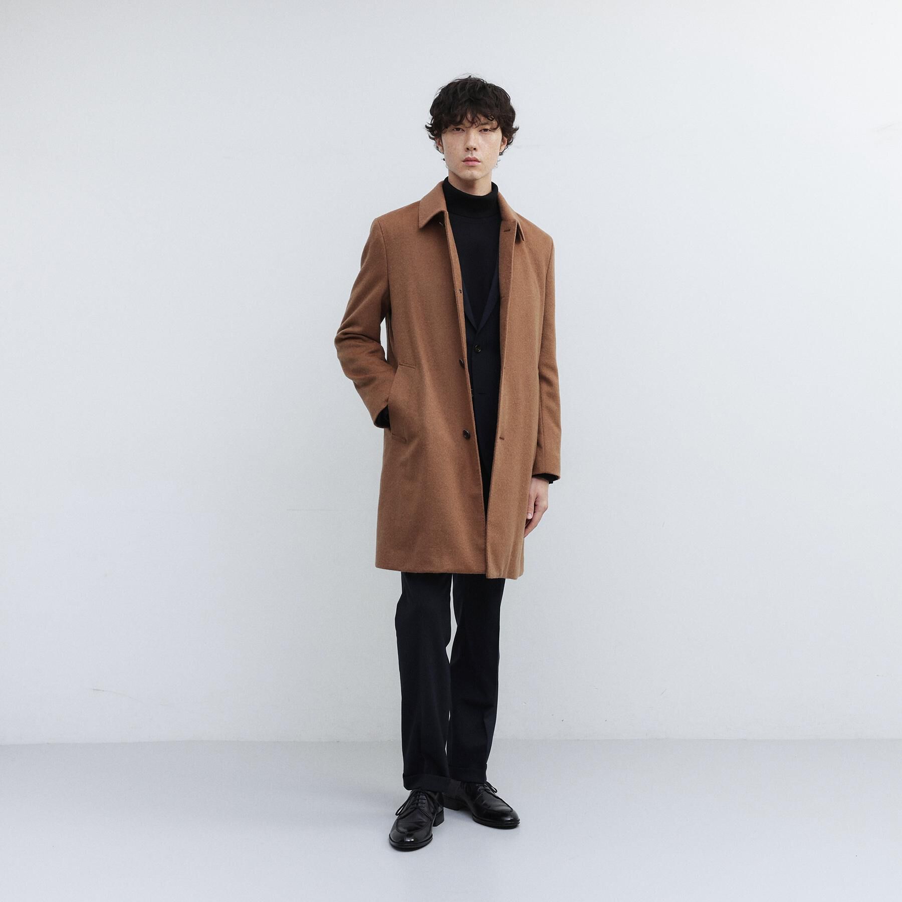 TAKEO KIKUCHI「カシミヤブレンド ビーバー調ステンカラーコート」|ステンカラーコート|