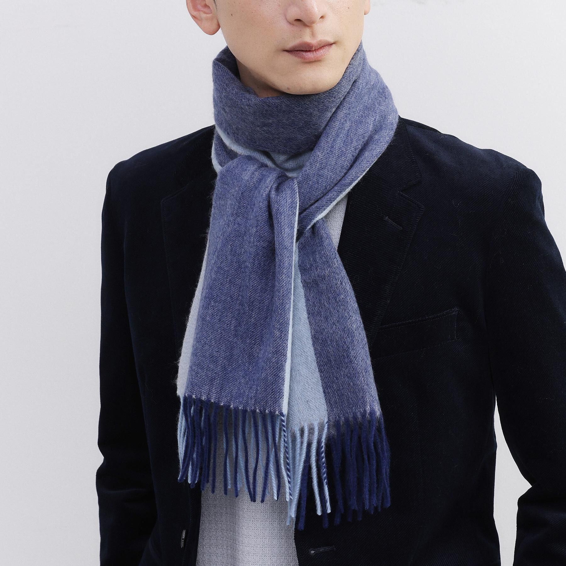 TAKEO KIKUCHI「【洗えるカシミヤ】ピュアカシミヤ 4面パネルマフラー」|ストール|