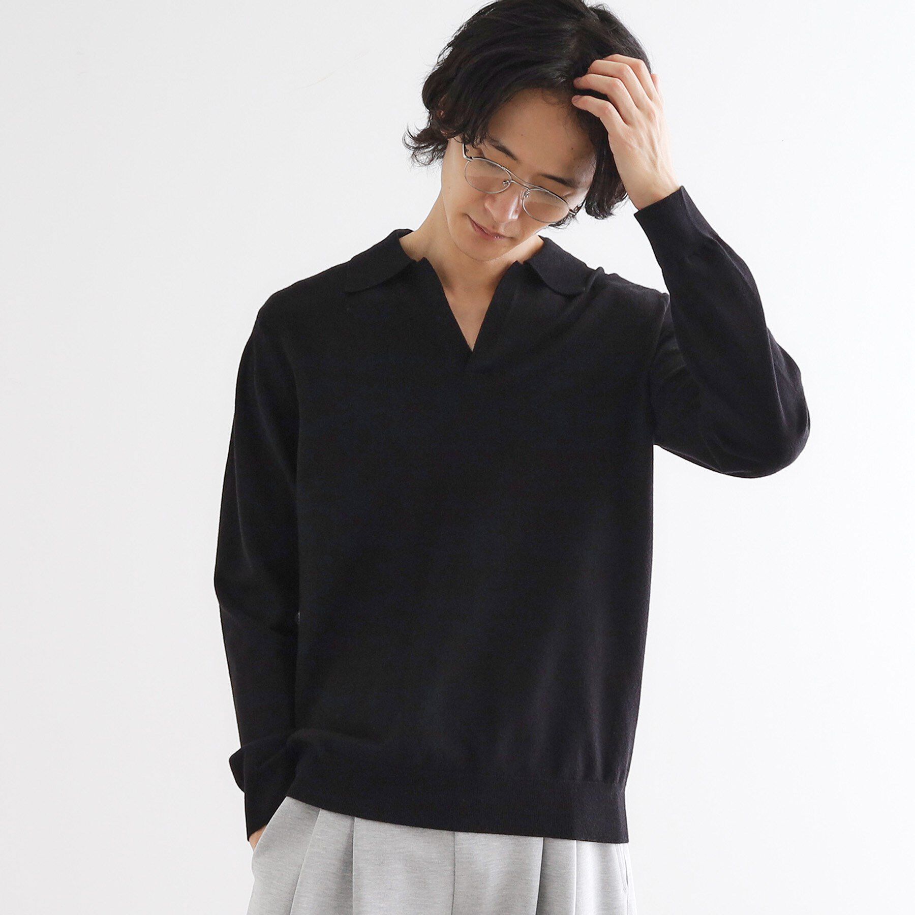 tk.TAKEO KIKUCHI「ハイゲージスキッパーコンパクトポロニット」|ニット・セーター|