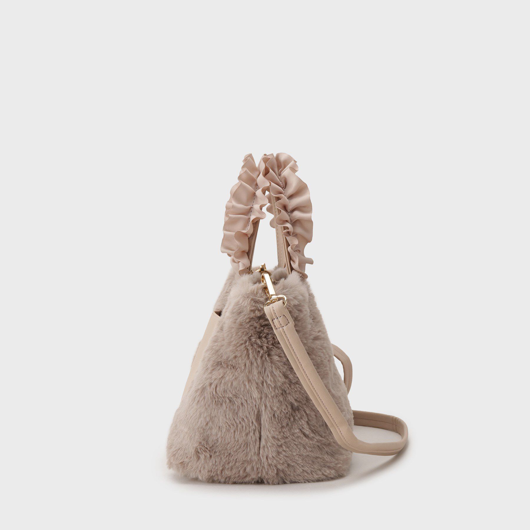 index「フリルハンドル フェイクファーミドルトートバッグ」|トートバッグ|