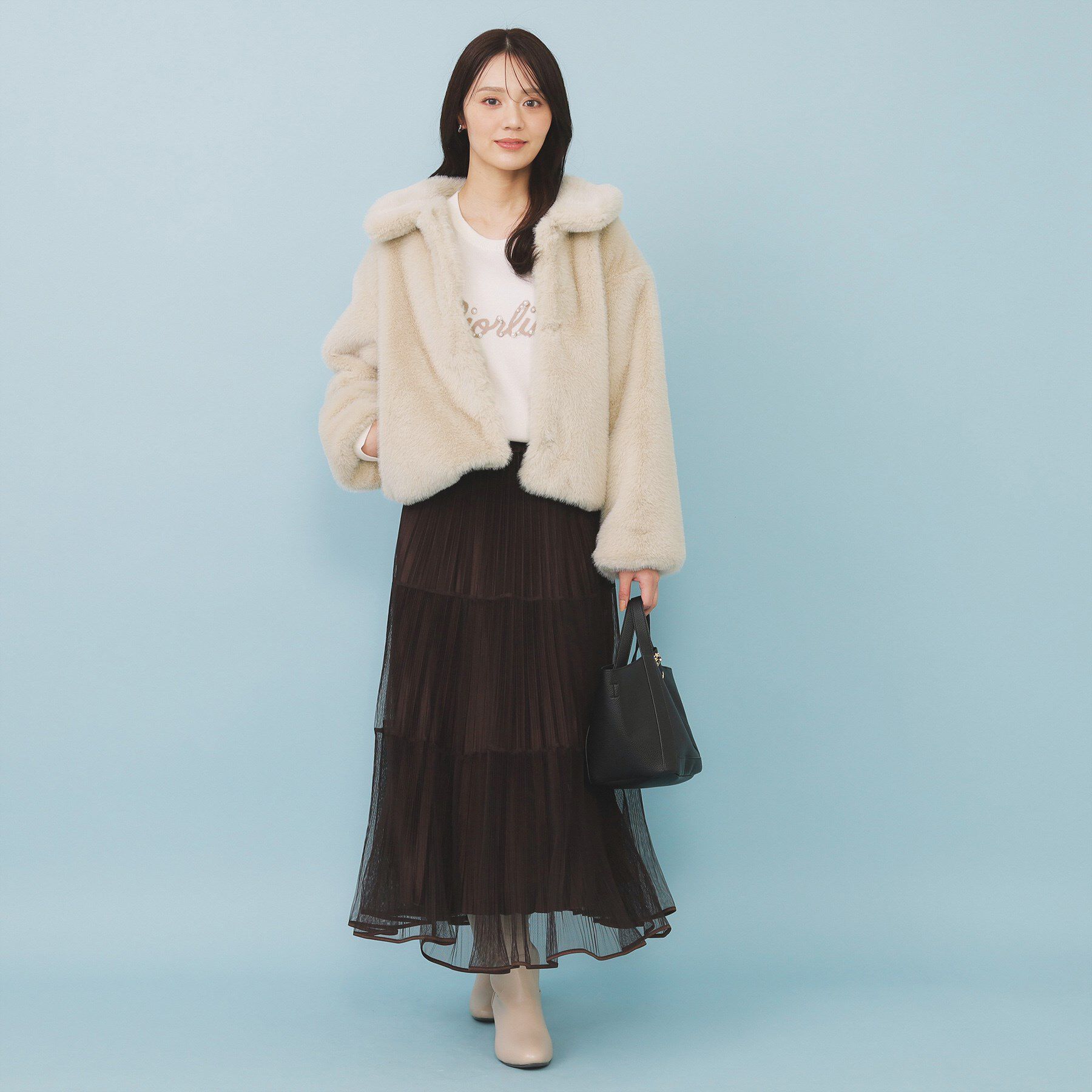 index「エコファーショートコート【洗える】」|ステンカラーコート|