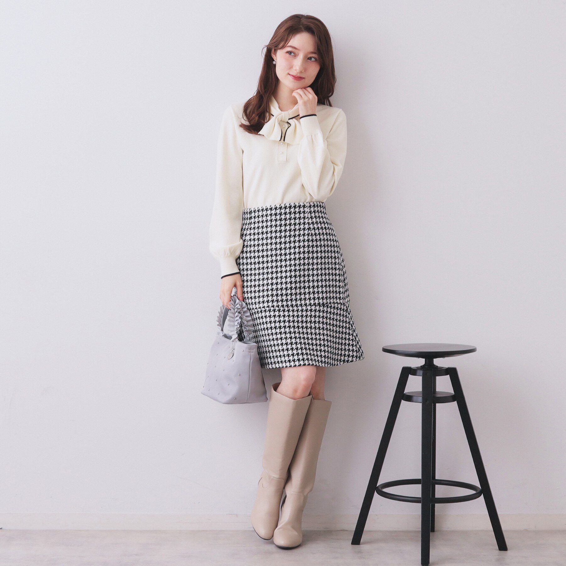 index「ヘンリーパールミニボウタイニット【洗濯機OK】」|ニット・セーター|