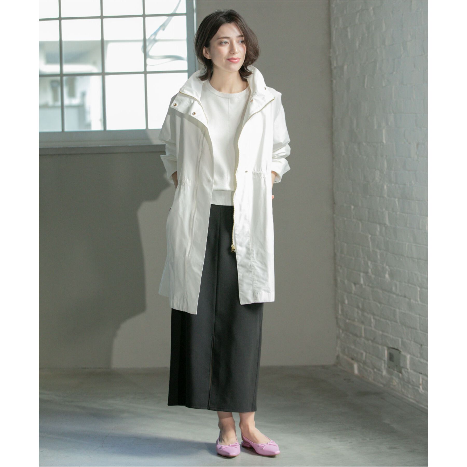 OPAQUE.CLIP「ストレッチダブルポケットタイトスカート【洗濯機洗い可/防シワ】」|スカート|