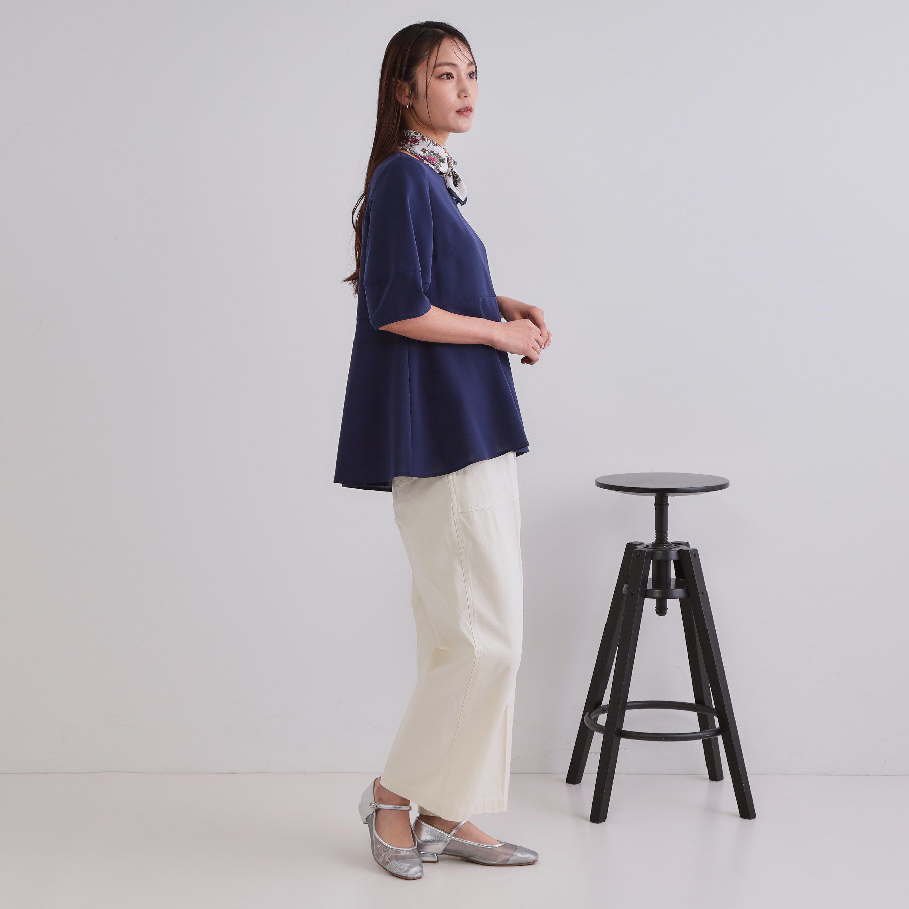 OPAQUE.CLIP「《6色展開》ストレッチペプラムブラウス/セットアップ対応【洗濯機洗い可/防シワ】」|シャツ・ブラウス|