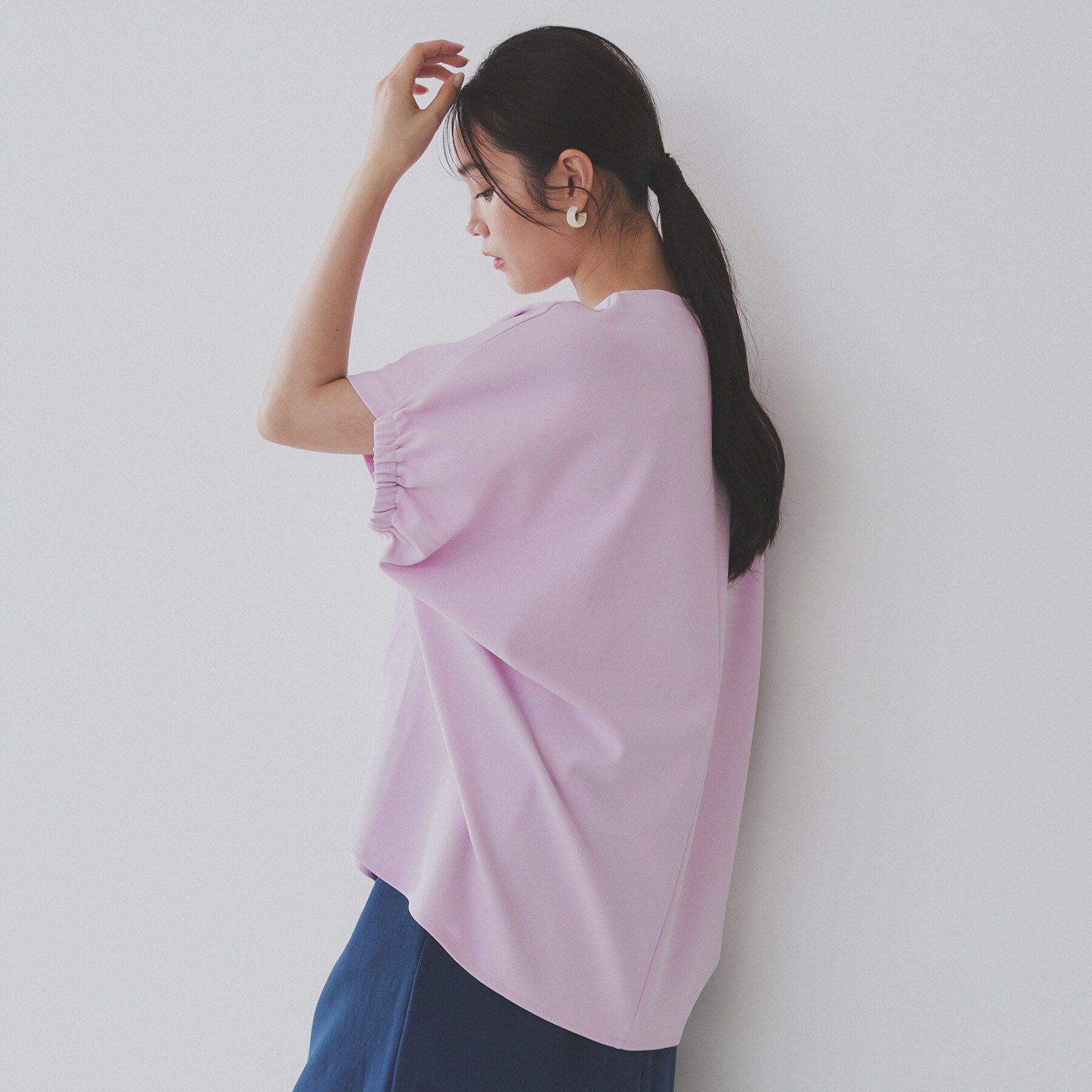 OPAQUE.CLIP「リラクシードルマンスリーブトップス【UV/吸水速乾/洗濯機洗い可】」|Tシャツ・カットソー|