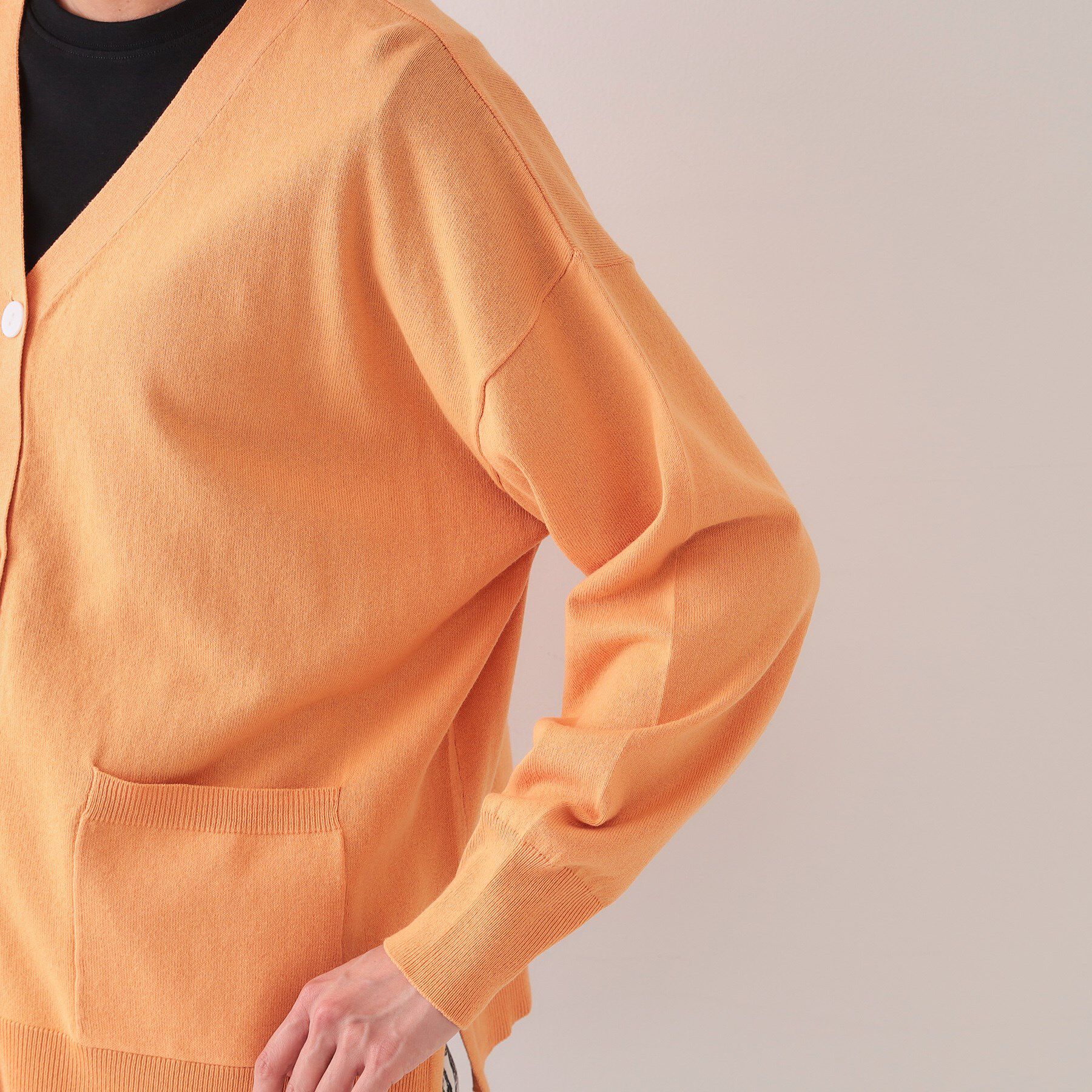 OPAQUE.CLIP「ワイドVネックニットカーディガン【洗濯機洗い可】」|カーディガン|