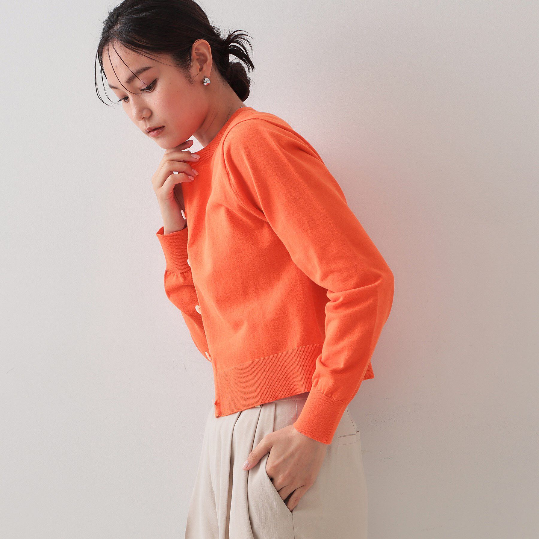 OPAQUE.CLIP「ショートニットカーディガン【UV/洗濯機洗い可】」|カーディガン|