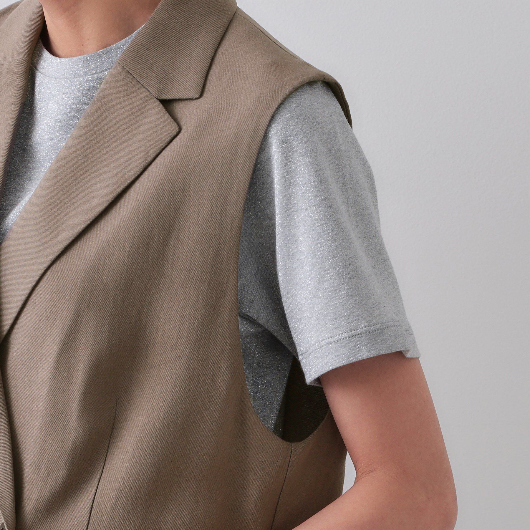 OPAQUE.CLIP「《美人百花掲載》テーラードジレ/セットアップ対応【洗える】」|ベスト・ジレ|