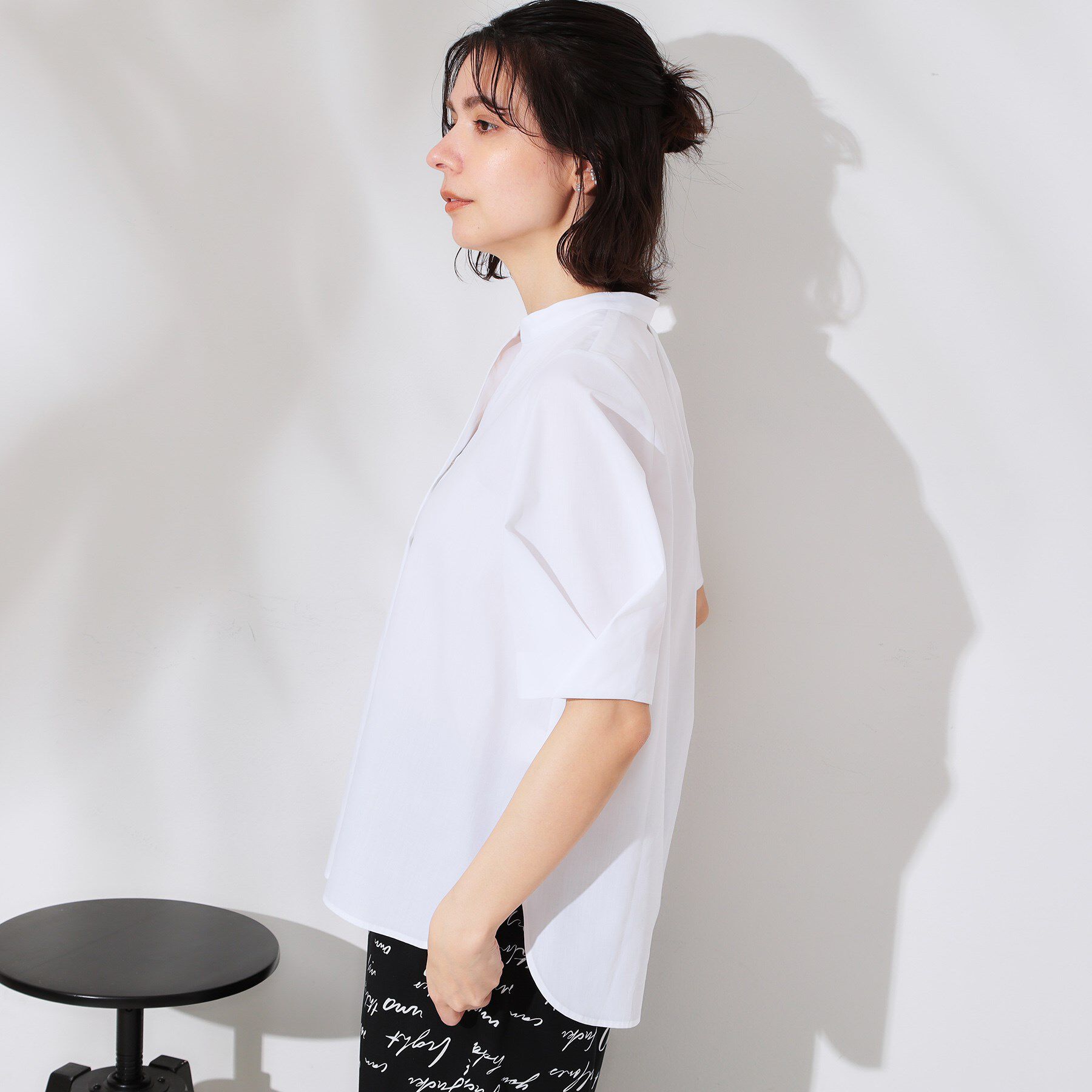 OPAQUE.CLIP「スキッパータックスリーブブラウス【洗濯機洗い可】」|シャツ・ブラウス|