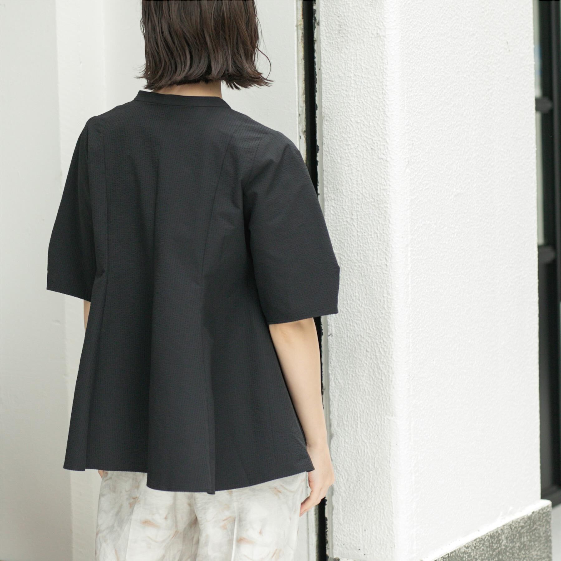 OPAQUE.CLIP「サッカーストライプペプラムブラウス【吸水速乾/イージーアイロン/洗濯機洗い可】」|シャツ・ブラウス|