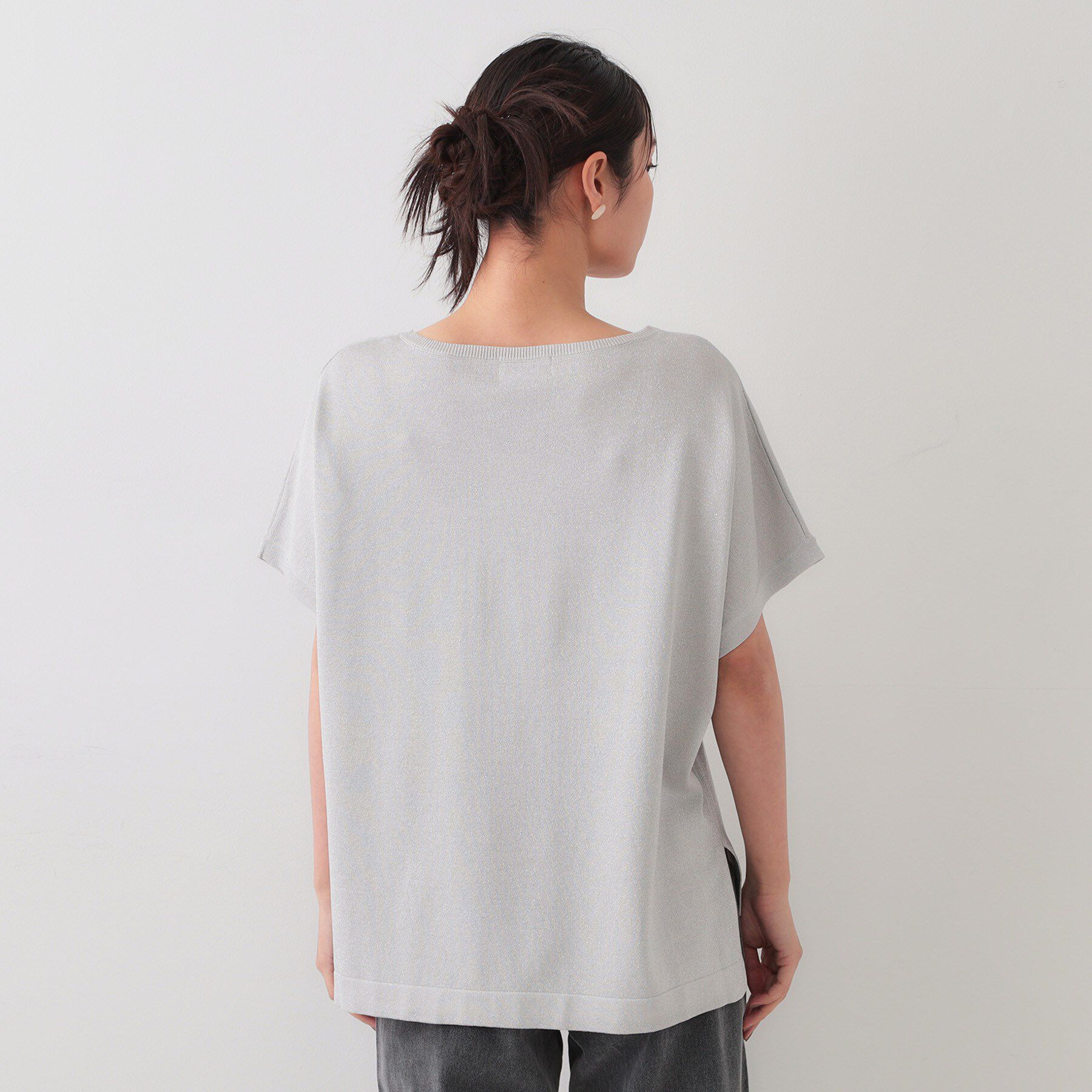 OPAQUE.CLIP「ラメリラクシードルマンニット【接触冷感/UV/抗ピル/洗濯機洗い可】」|ニット・セーター|