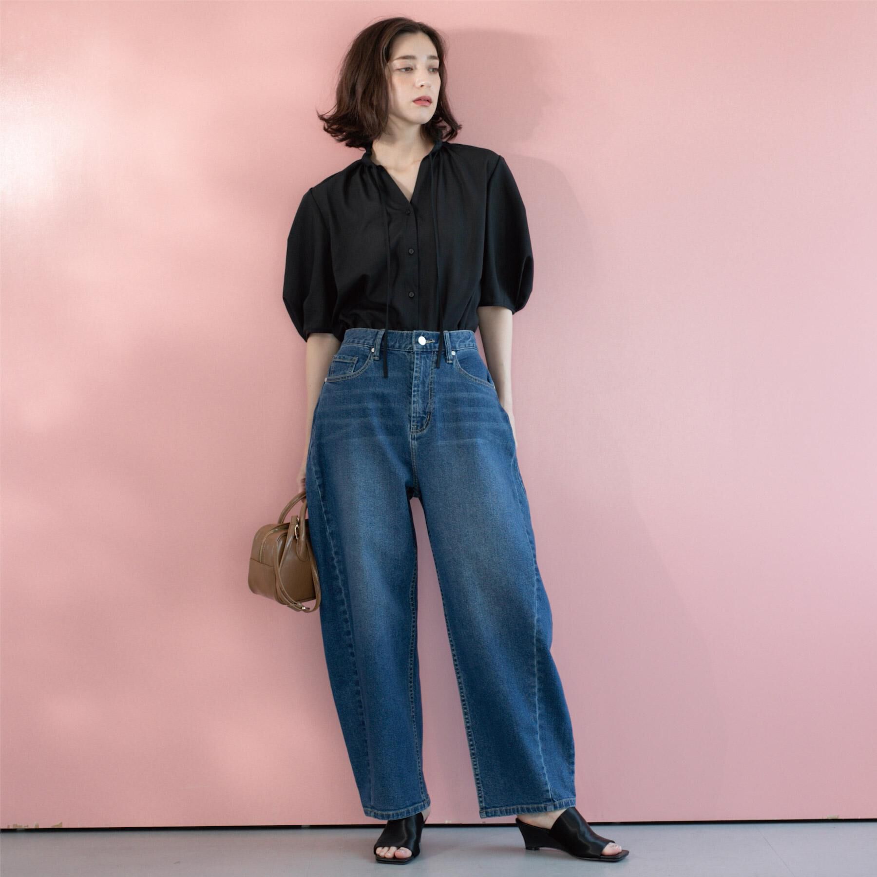 OPAQUE.CLIP「シアーフリルネックブラウス【洗濯機洗い可】」|シャツ・ブラウス|