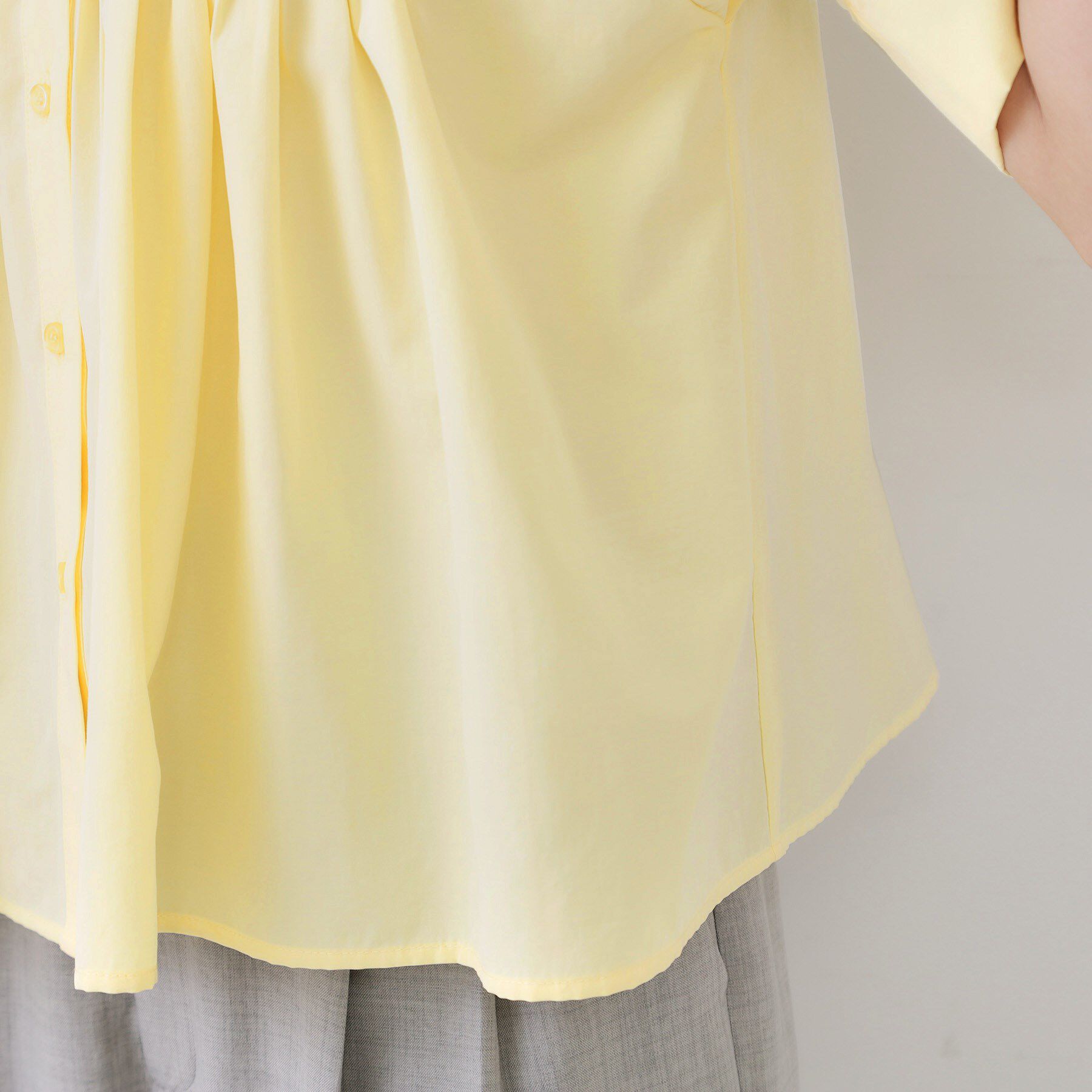 OPAQUE.CLIP「ピンタックフレアシャツ【洗濯機洗い可】」|シャツ・ブラウス|