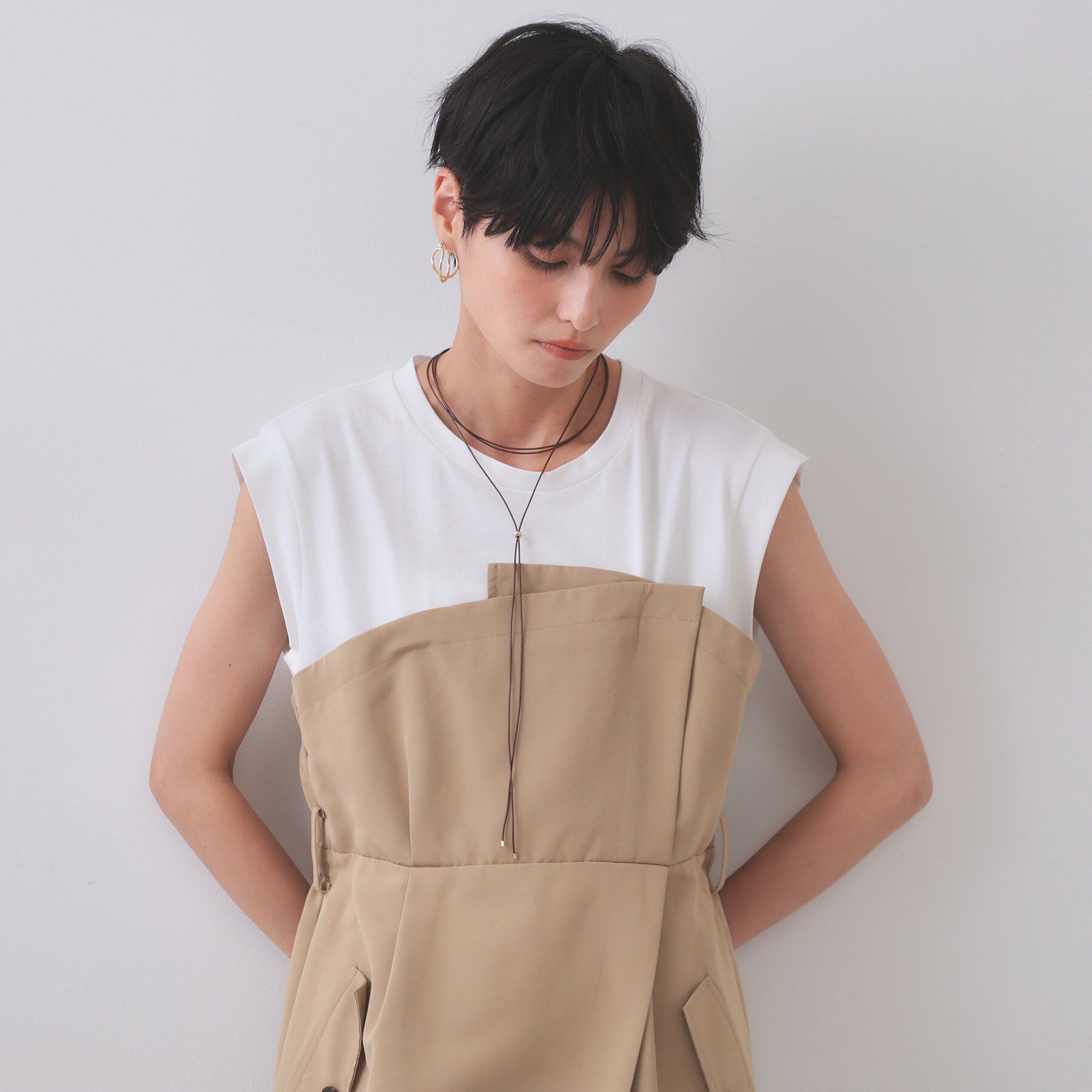 OPAQUE.CLIP「2連細コードチョーカー」|ネックレス|