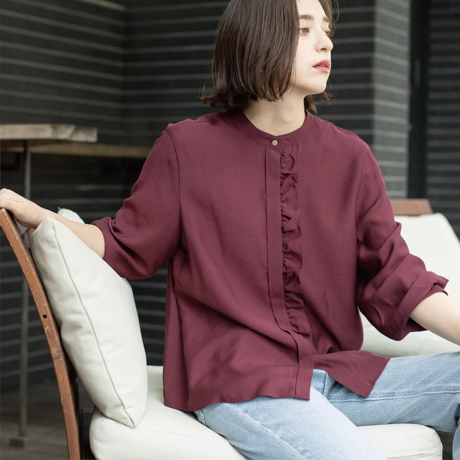 OPAQUE.CLIP「フロントフリルブラウス【洗濯機OK】」|シャツ・ブラウス|